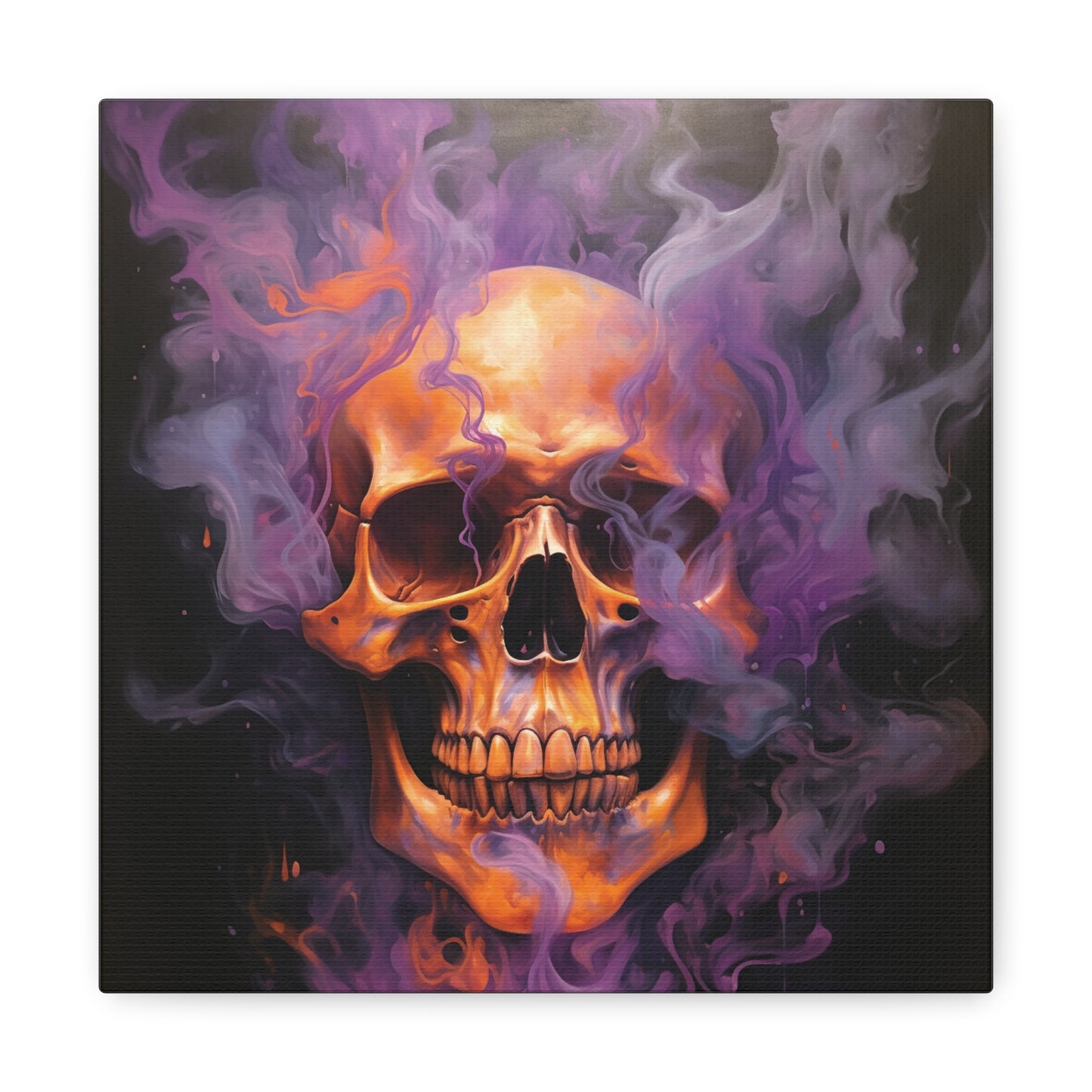 Canvas Gallery Wraps Skull Flames 4