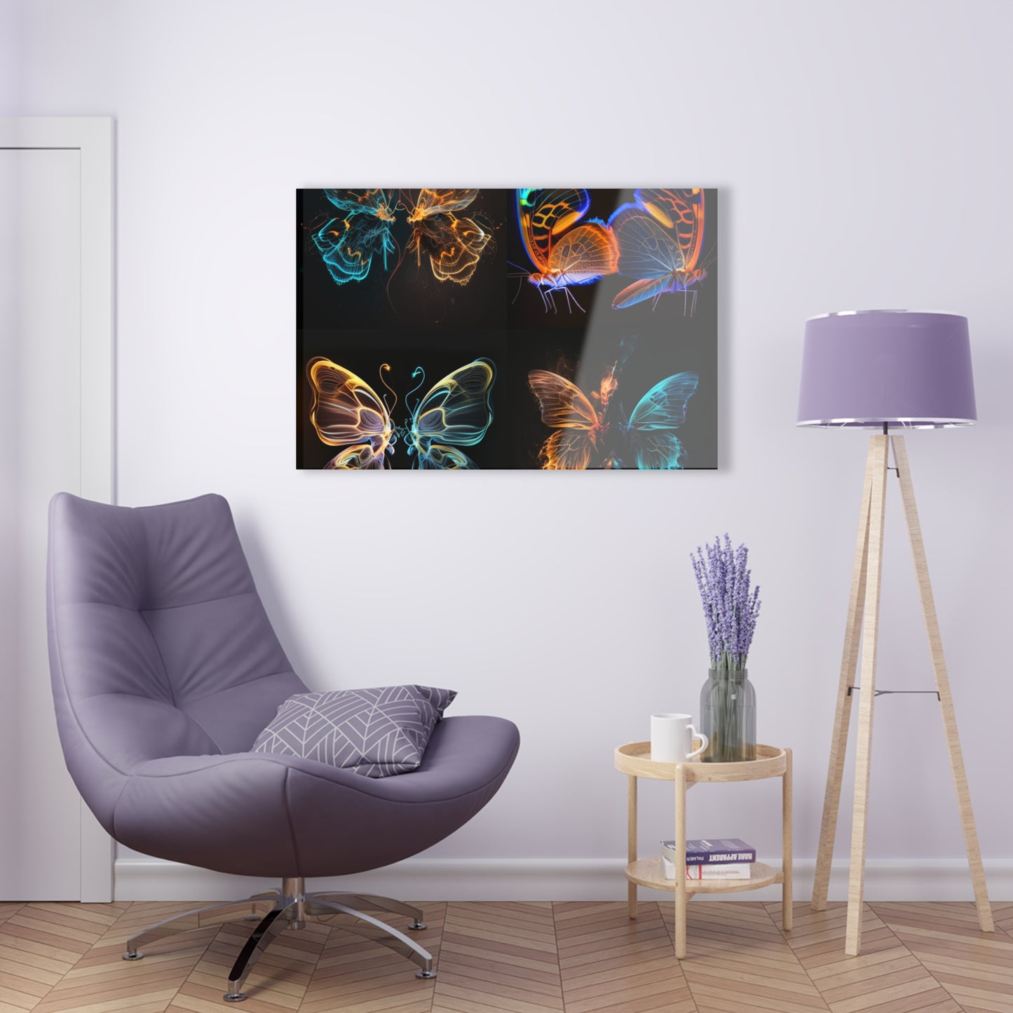 Acrylic Prints Neon Glo Butterfly 5