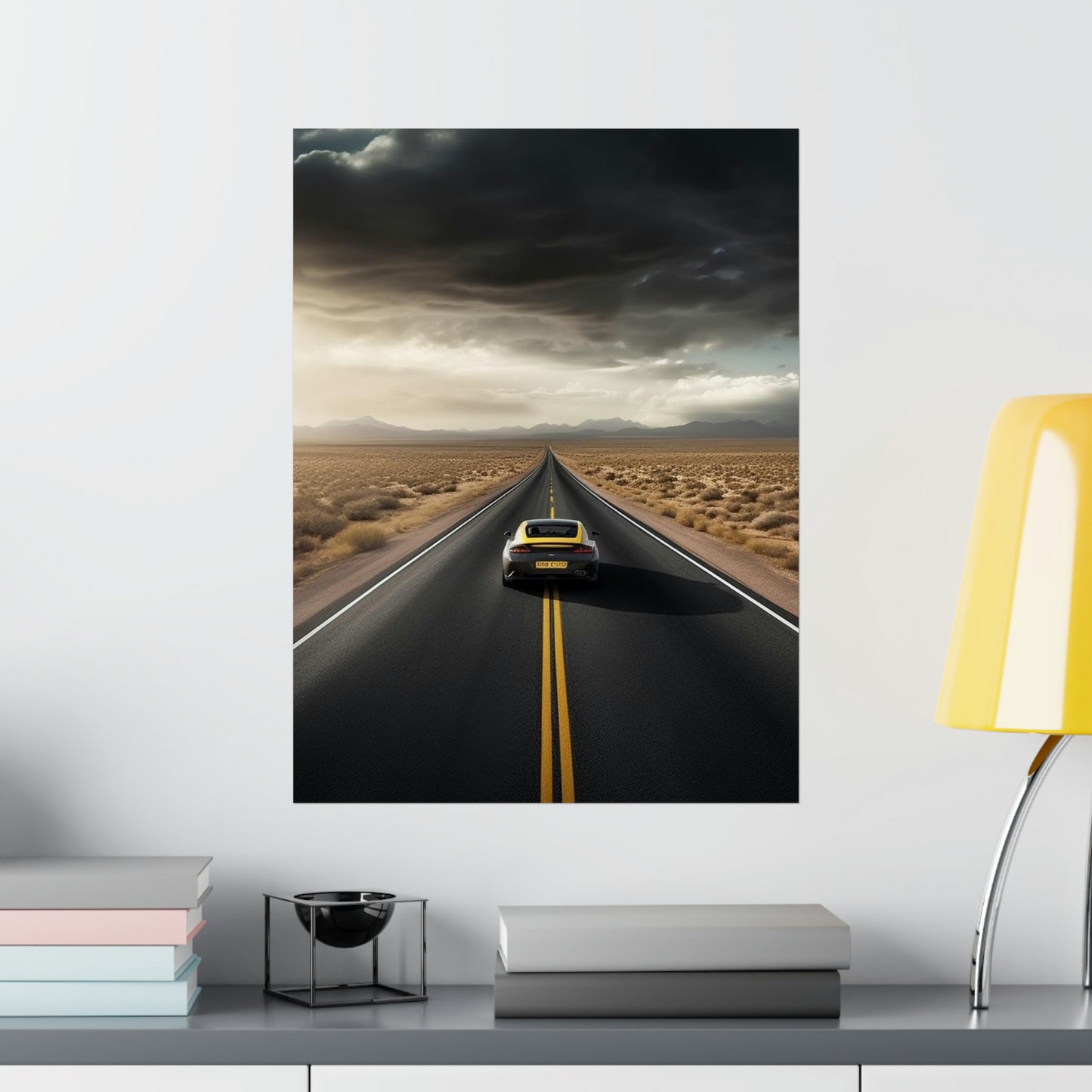 Premium Matte Vertical Posters Ferrari Road 2