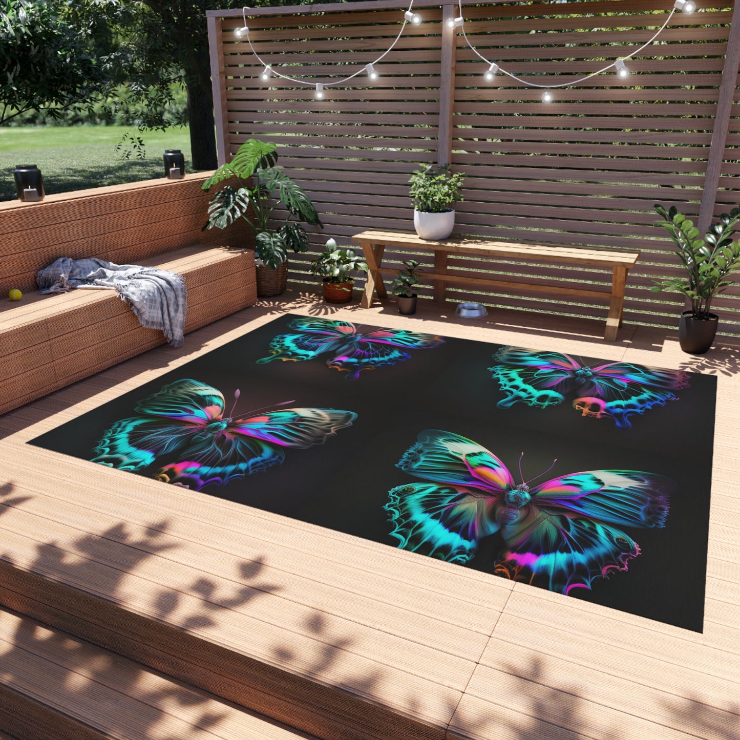 Outdoor Rug  Neon Butterfly Fusion 5