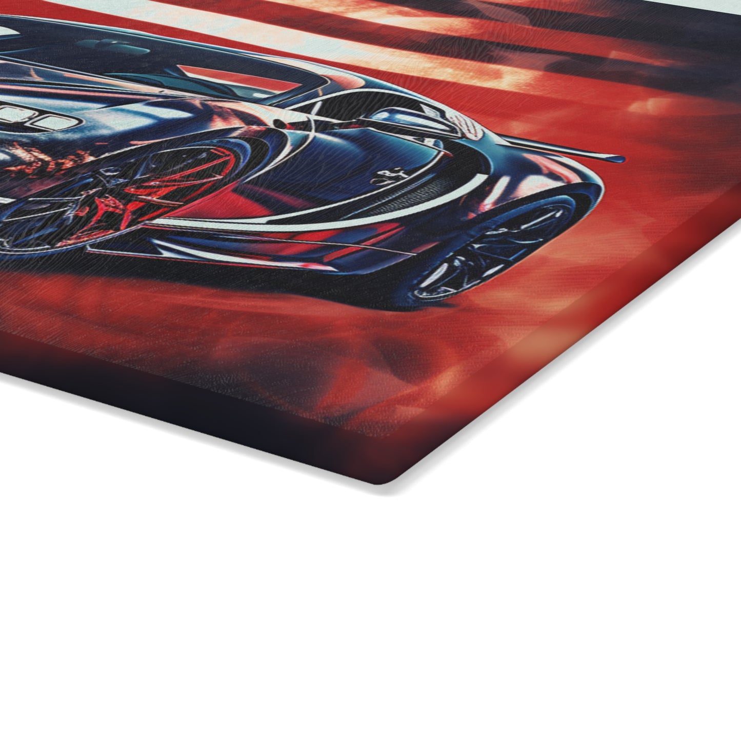 Glass Cutting Board Abstract American Flag Background Bugatti 4