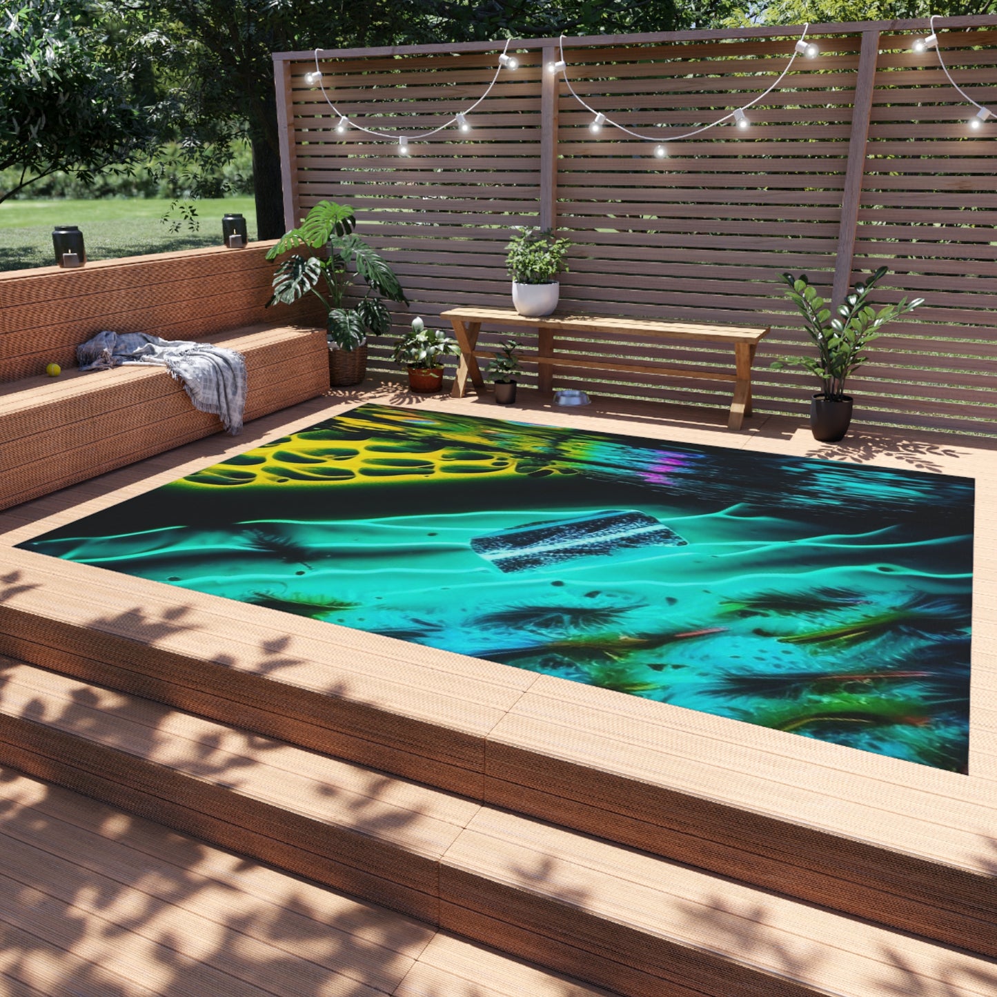 Outdoor Rug  Florescent Glow 2