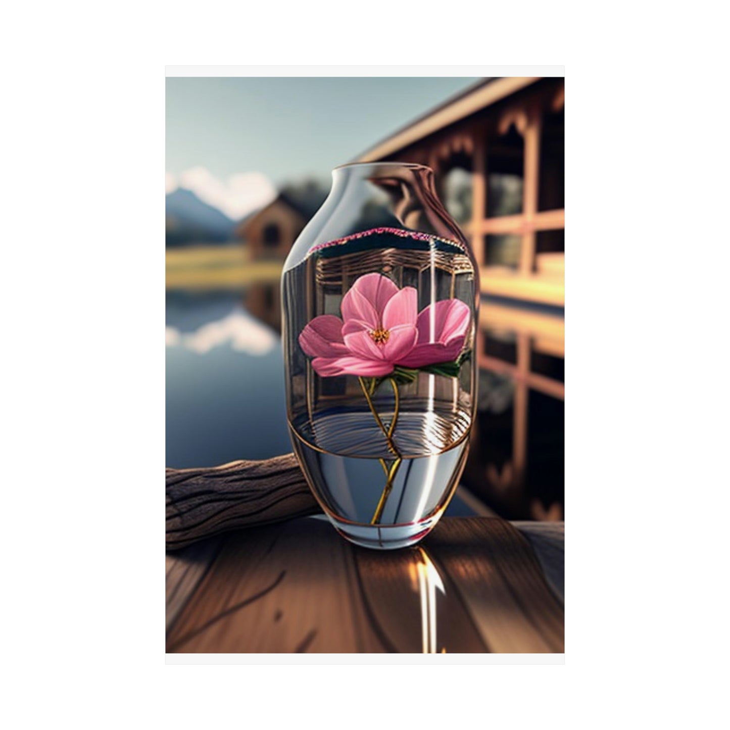 Premium Matte Vertical Posters Pink Magnolia 4