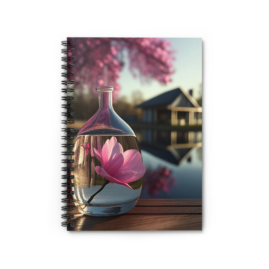 Spiral Notebook - Ruled Line Magnolia in a Glass vase 2