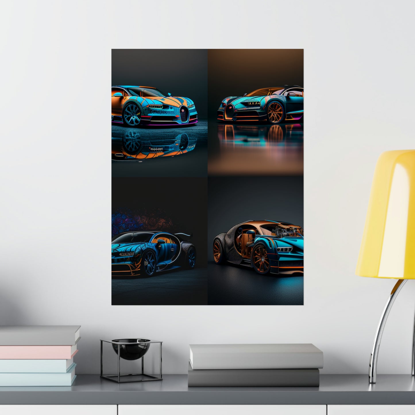 Premium Matte Vertical Posters Bugatti Blue 5