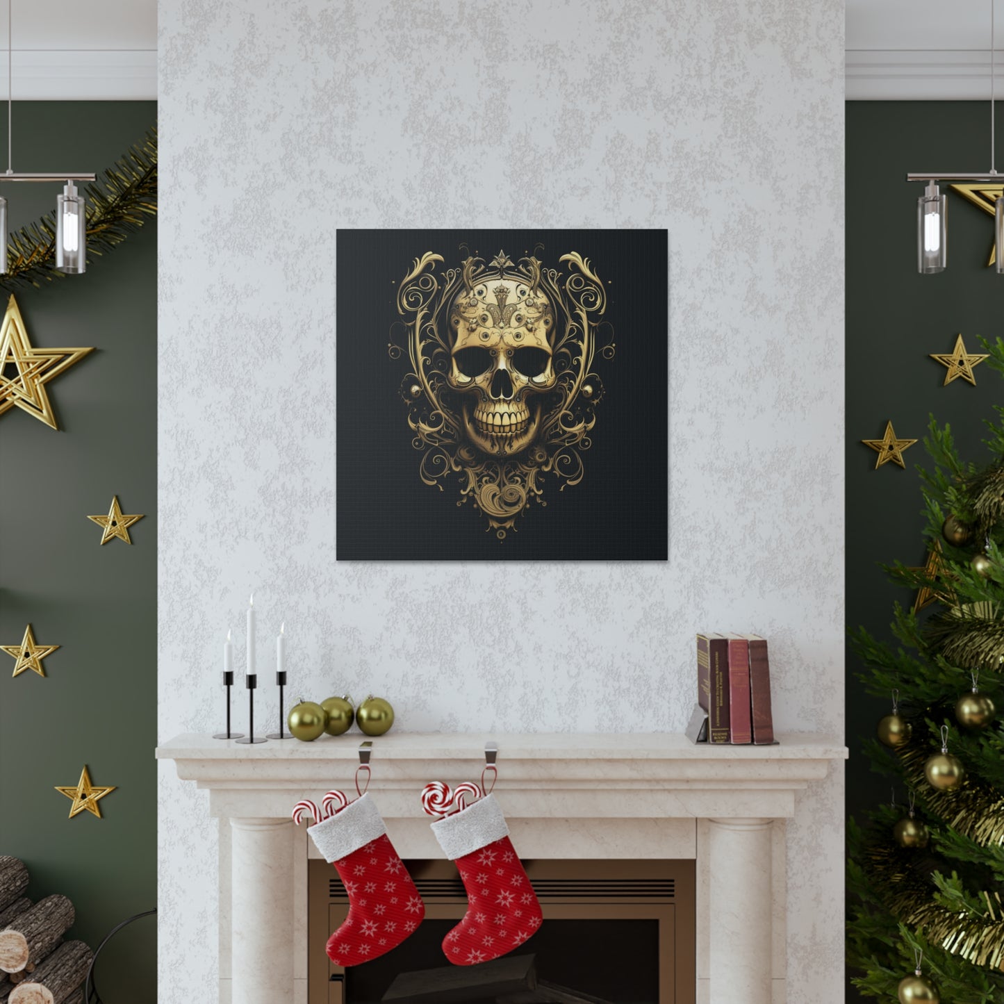 Canvas Gallery Wraps Skull Treble Clef 3