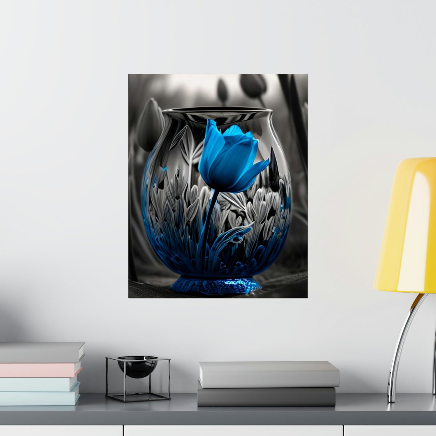 Premium Matte Vertical Posters Tulip Blue 1