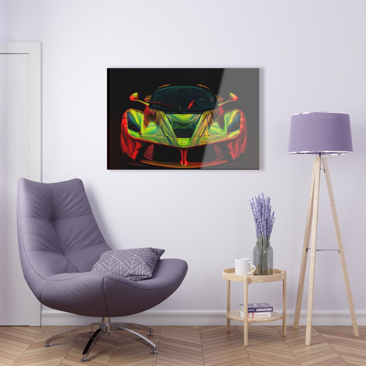 Acrylic Prints Ferrari Neon 1