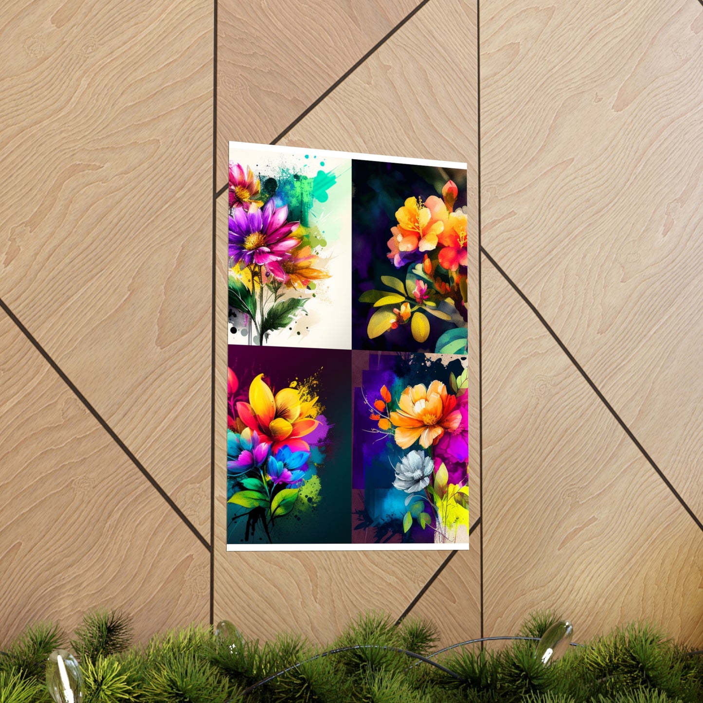 Premium Matte Vertical Posters Bright Spring Flowers 5