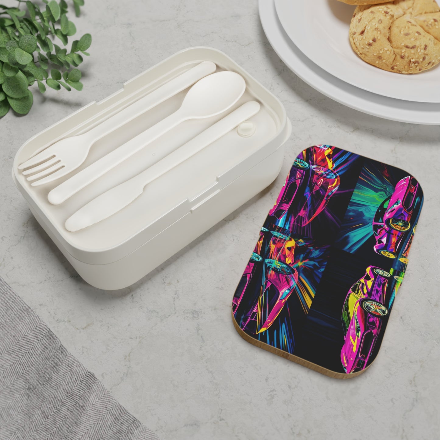 Bento Lunch Box Pink Ferrari Macro 5