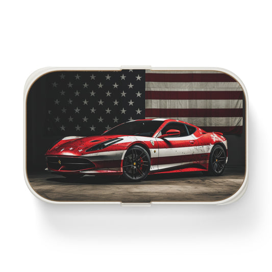 Bento Lunch Box American Flag Background Ferrari 1