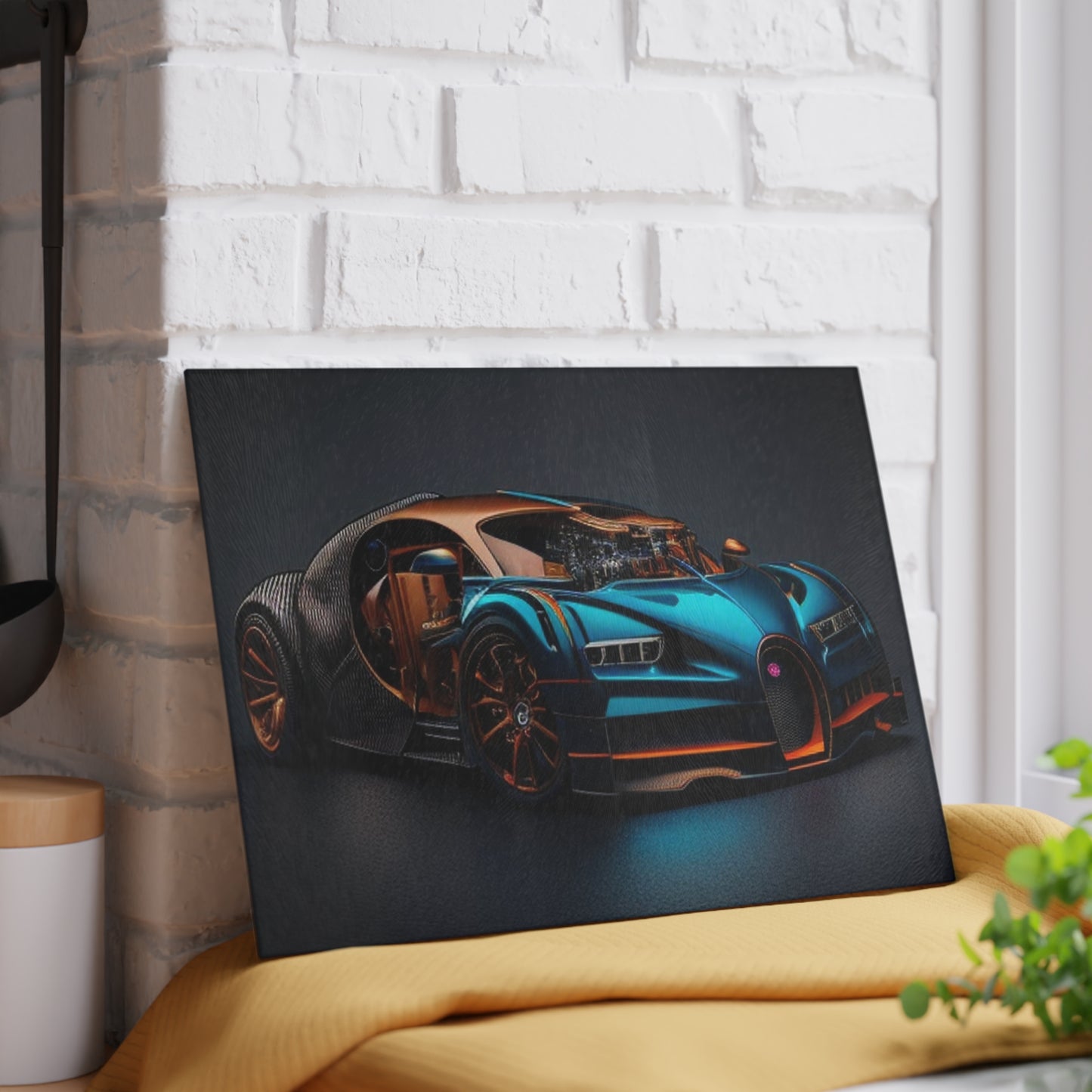 Glass Cutting Board Bugatti Blue 4