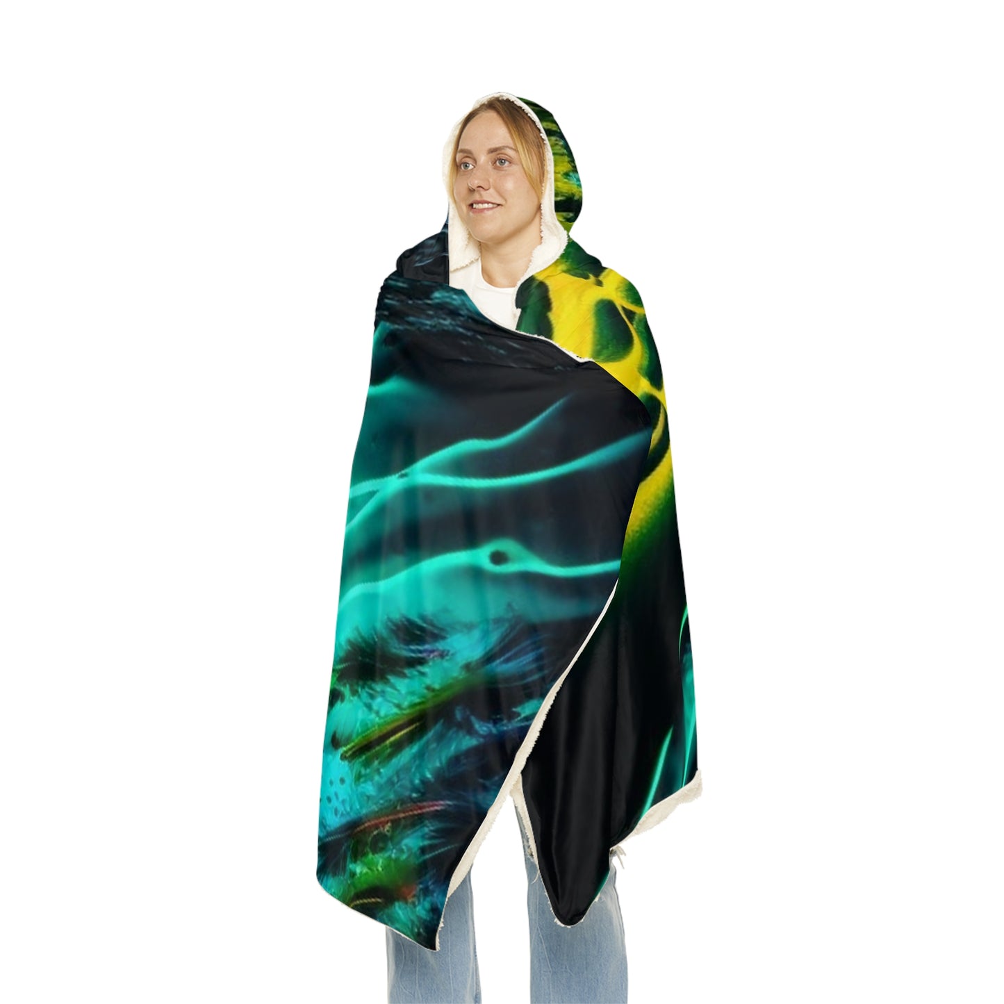 Snuggle Hooded Blanket Florescent Glow 2