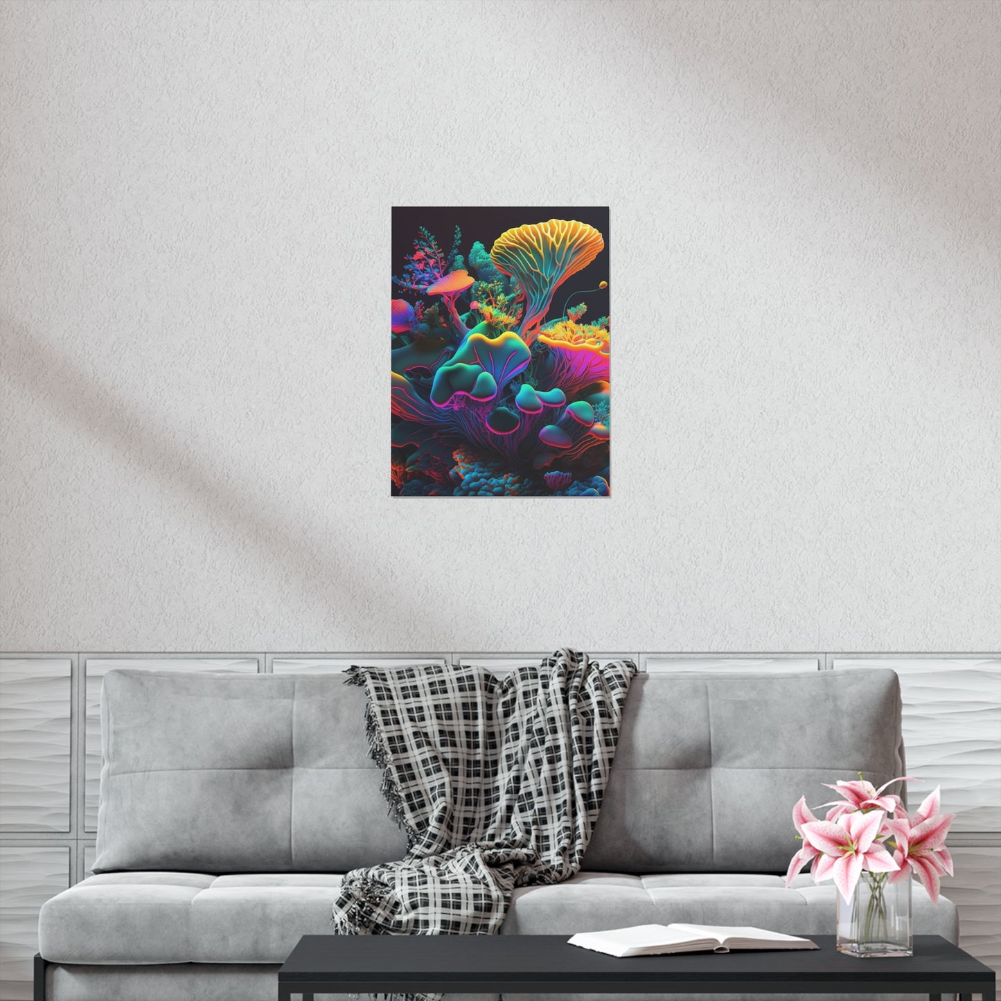 Premium Matte Vertical Posters Macro Coral Reef 1