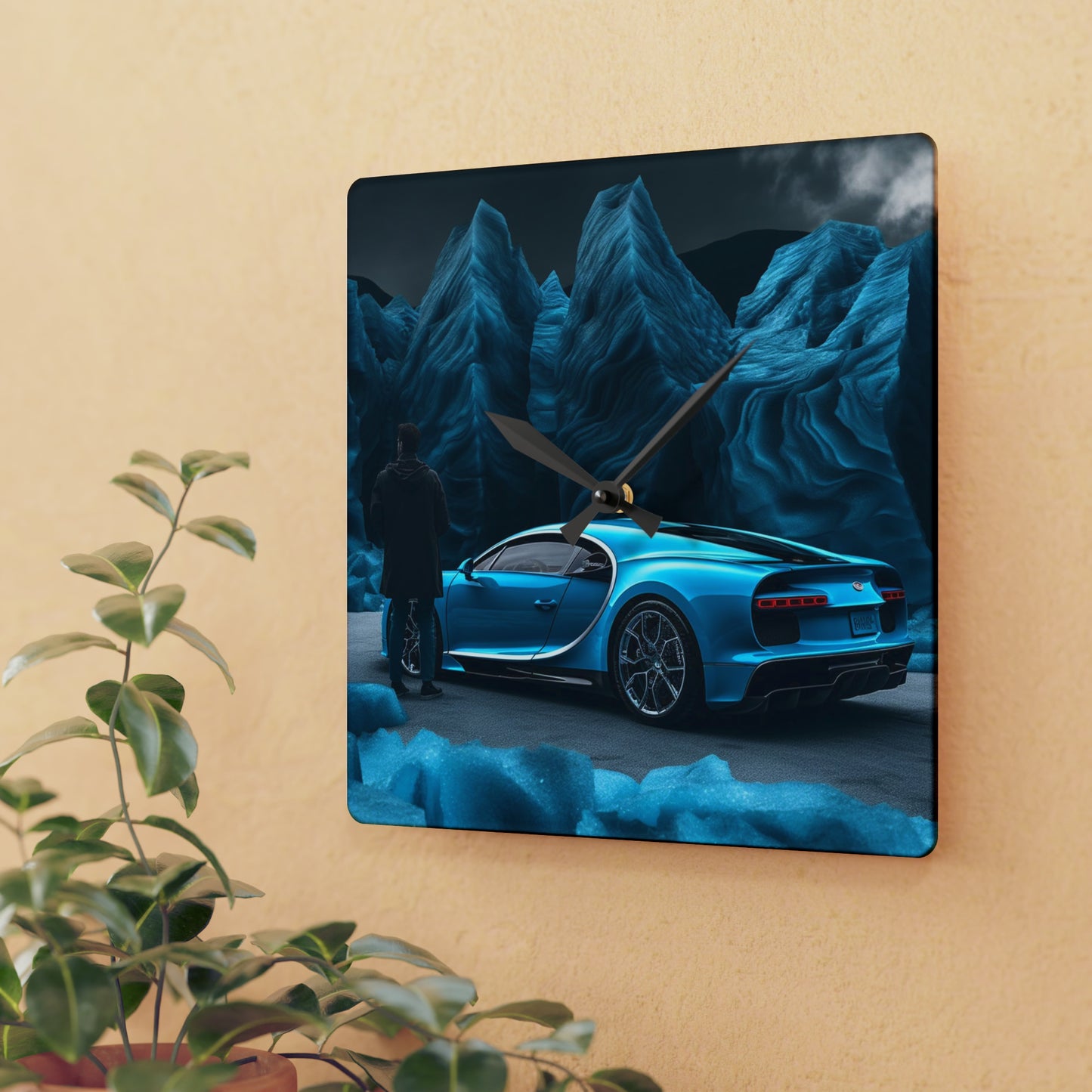 Acrylic Wall Clock Bugatti Real Look 3