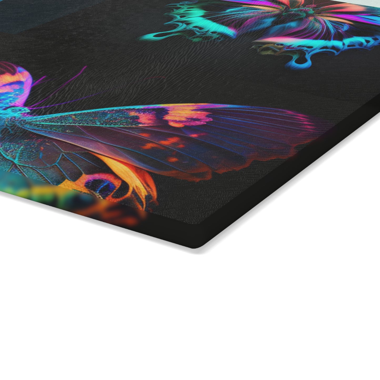 Glass Cutting Board Raw Hyper Color Butterfly 5