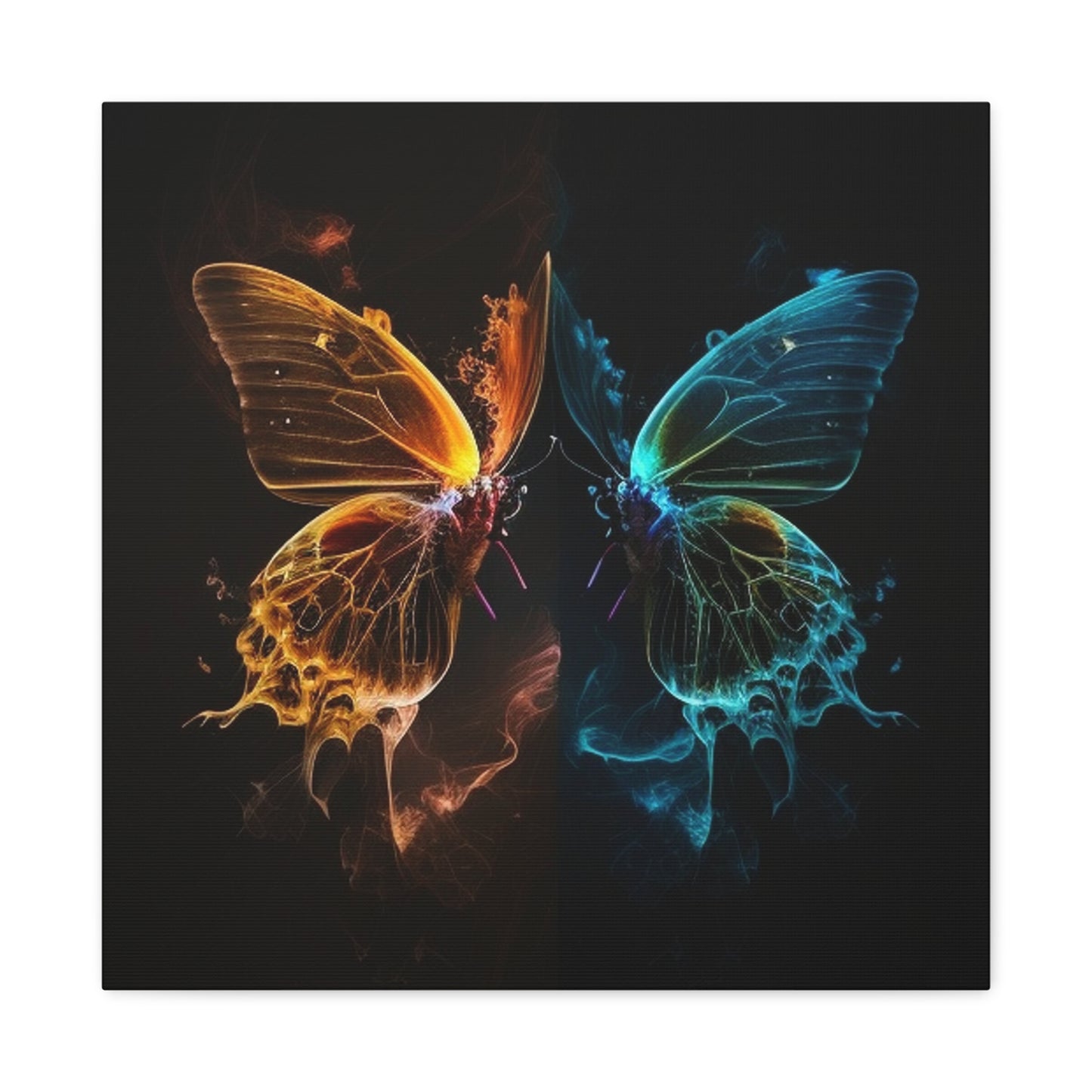 Canvas Gallery Wraps Kiss Neon Butterfly 1