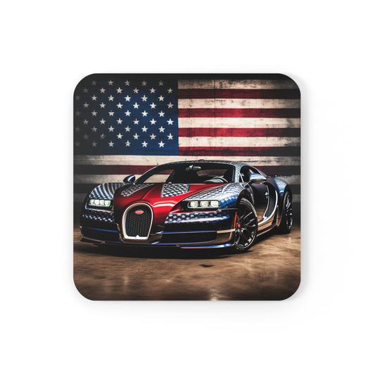 Corkwood Coaster Set Bugatti American Flag 1