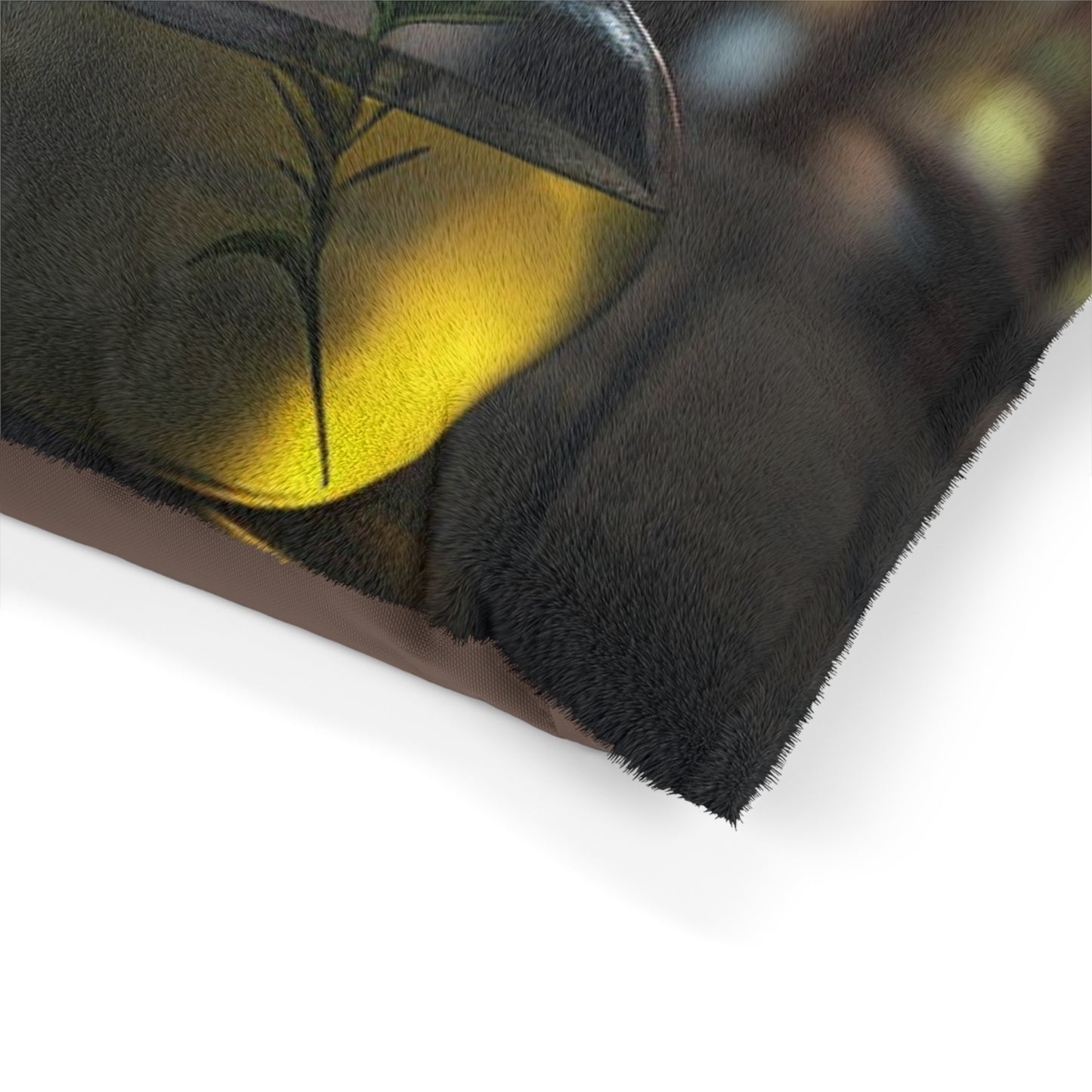 Pet Bed Yellow Hibiscus Wood 3