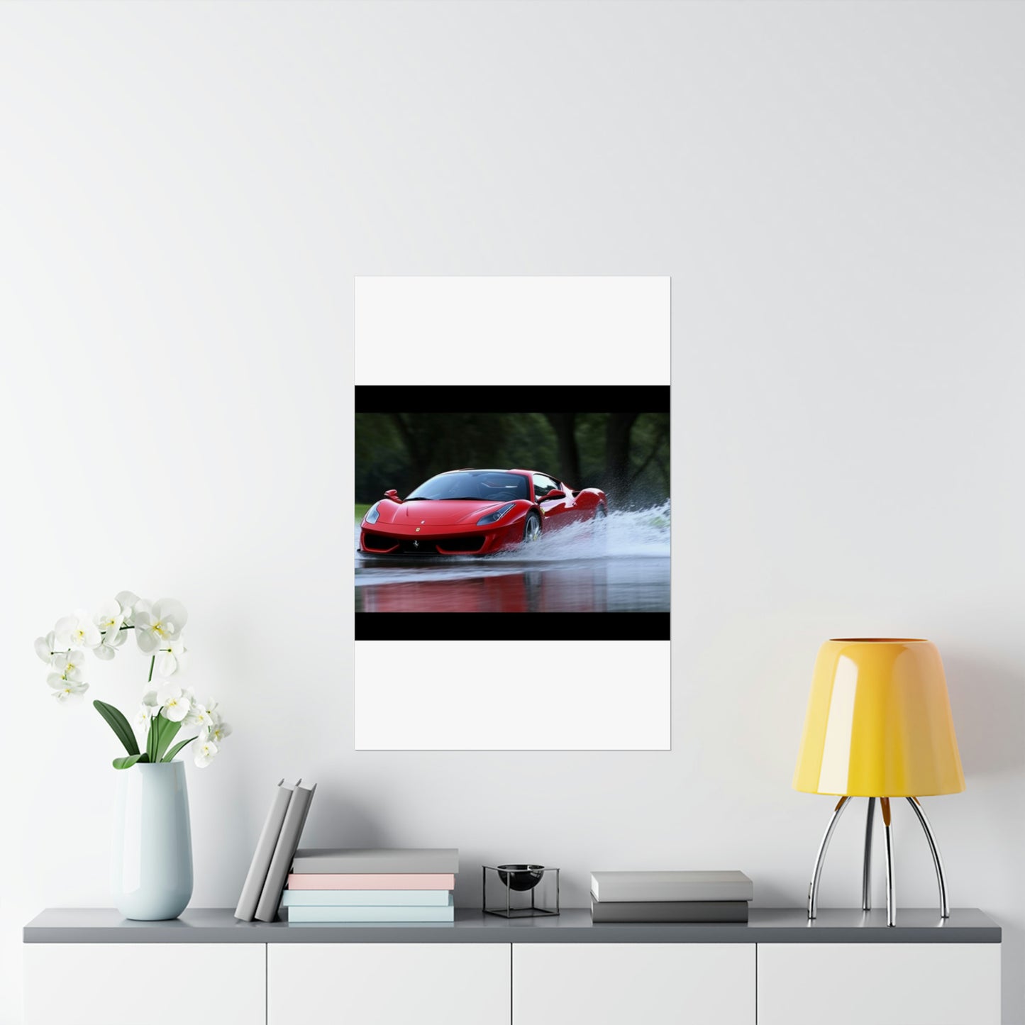 Premium Matte Vertical Posters Water Ferrari Splash 2