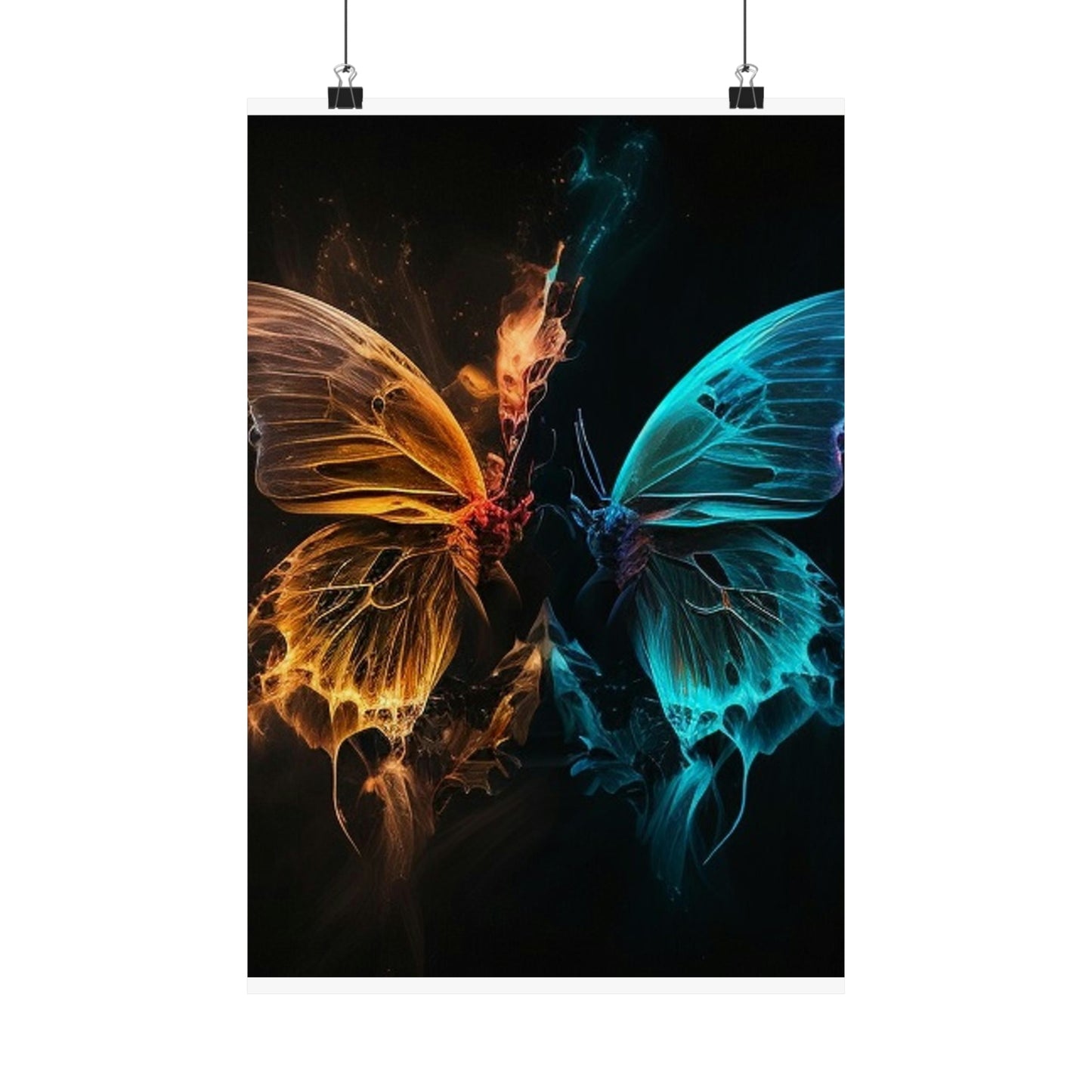 Premium Matte Vertical Posters Neon Glo Butterfly 4