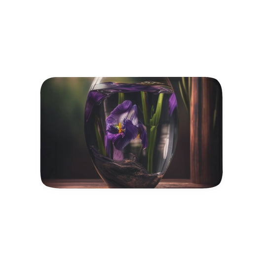 Memory Foam Bath Mat Purple Iris in a vase 4