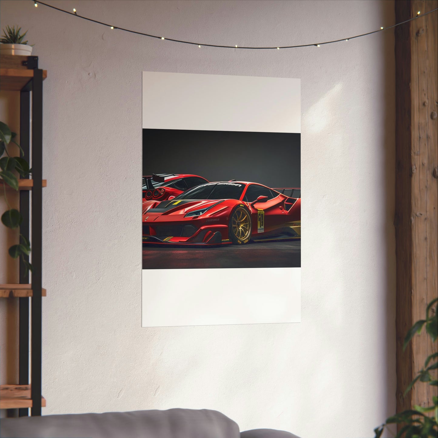 Premium Matte Vertical Posters Ferrari Red 3