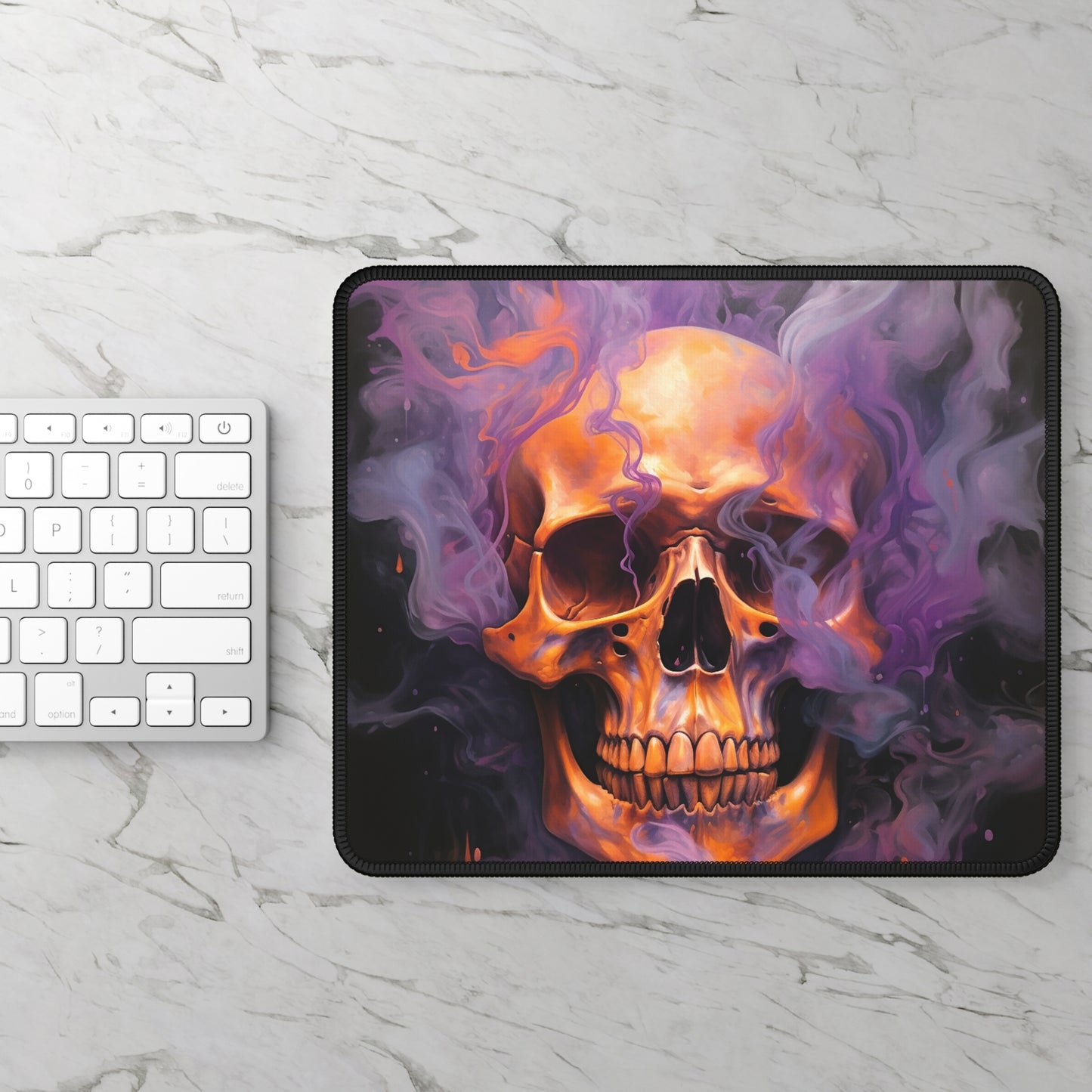 Gaming Mouse Pad  Skull Flames 4