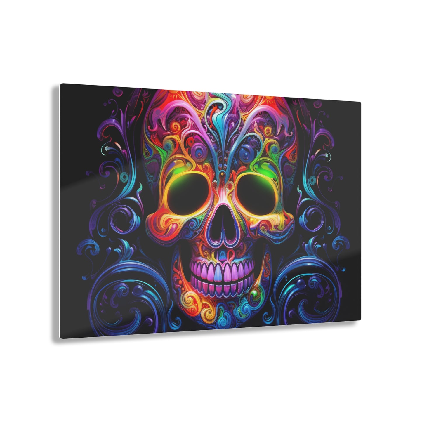 Acrylic Prints Macro Skull Color 2