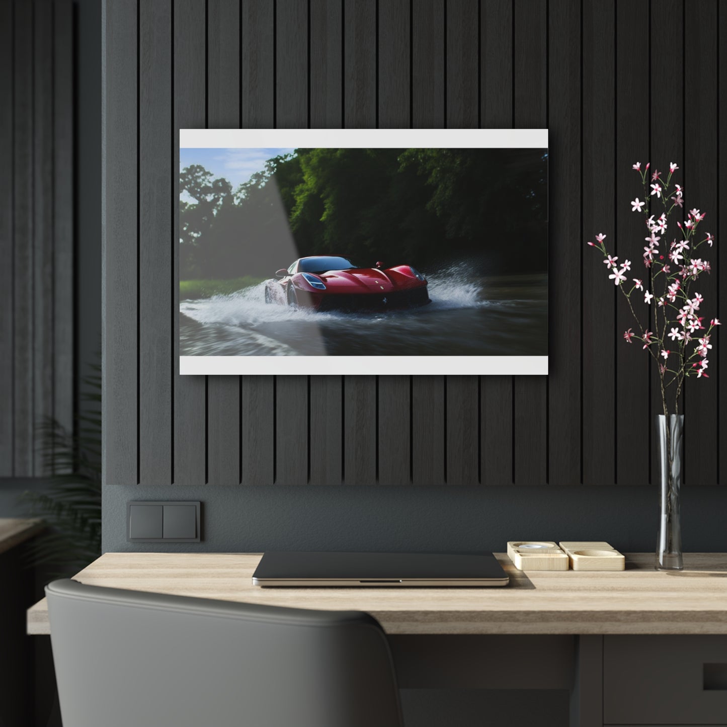 Acrylic Prints Water Ferrari Splash 1