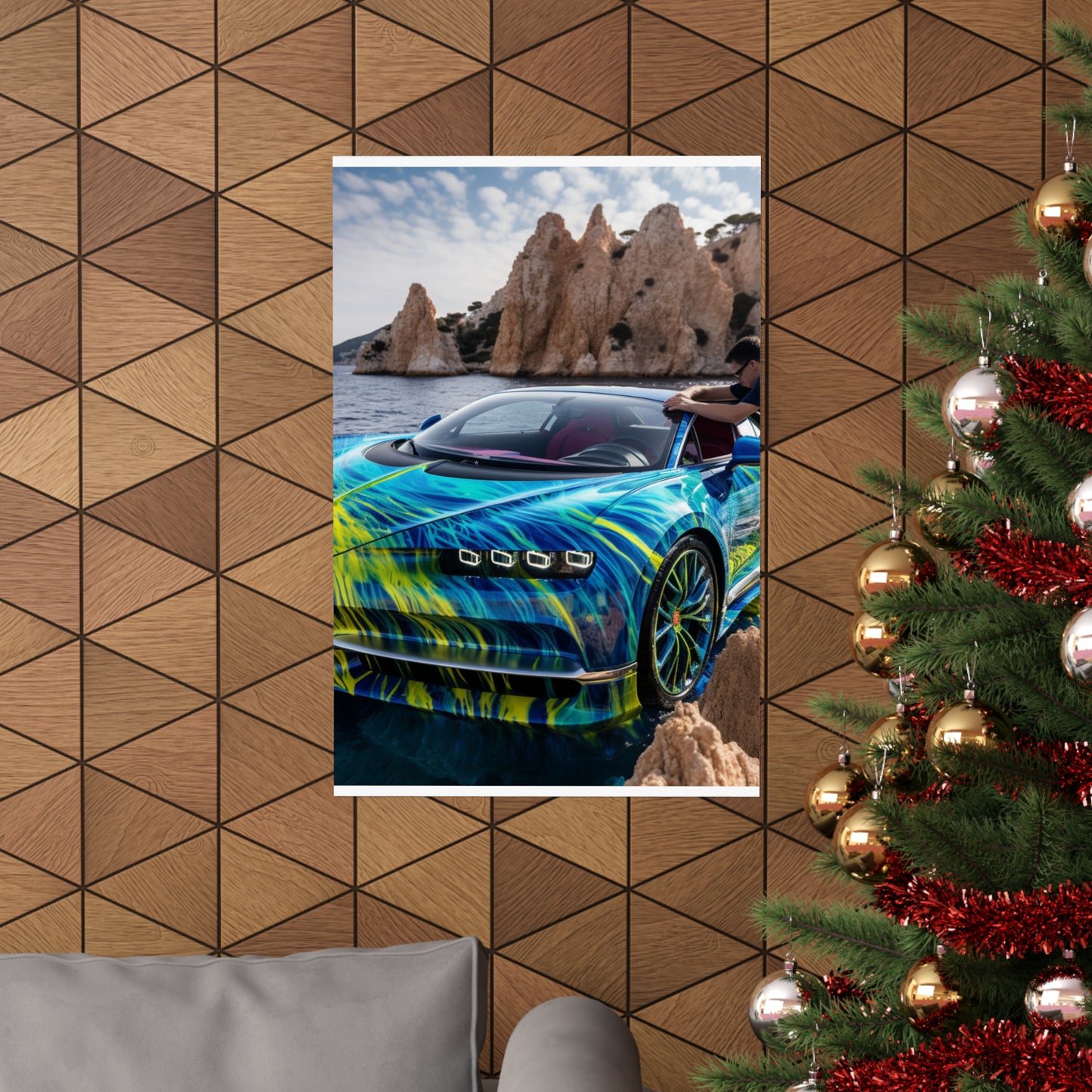 Premium Matte Vertical Posters Bugatti Water 1