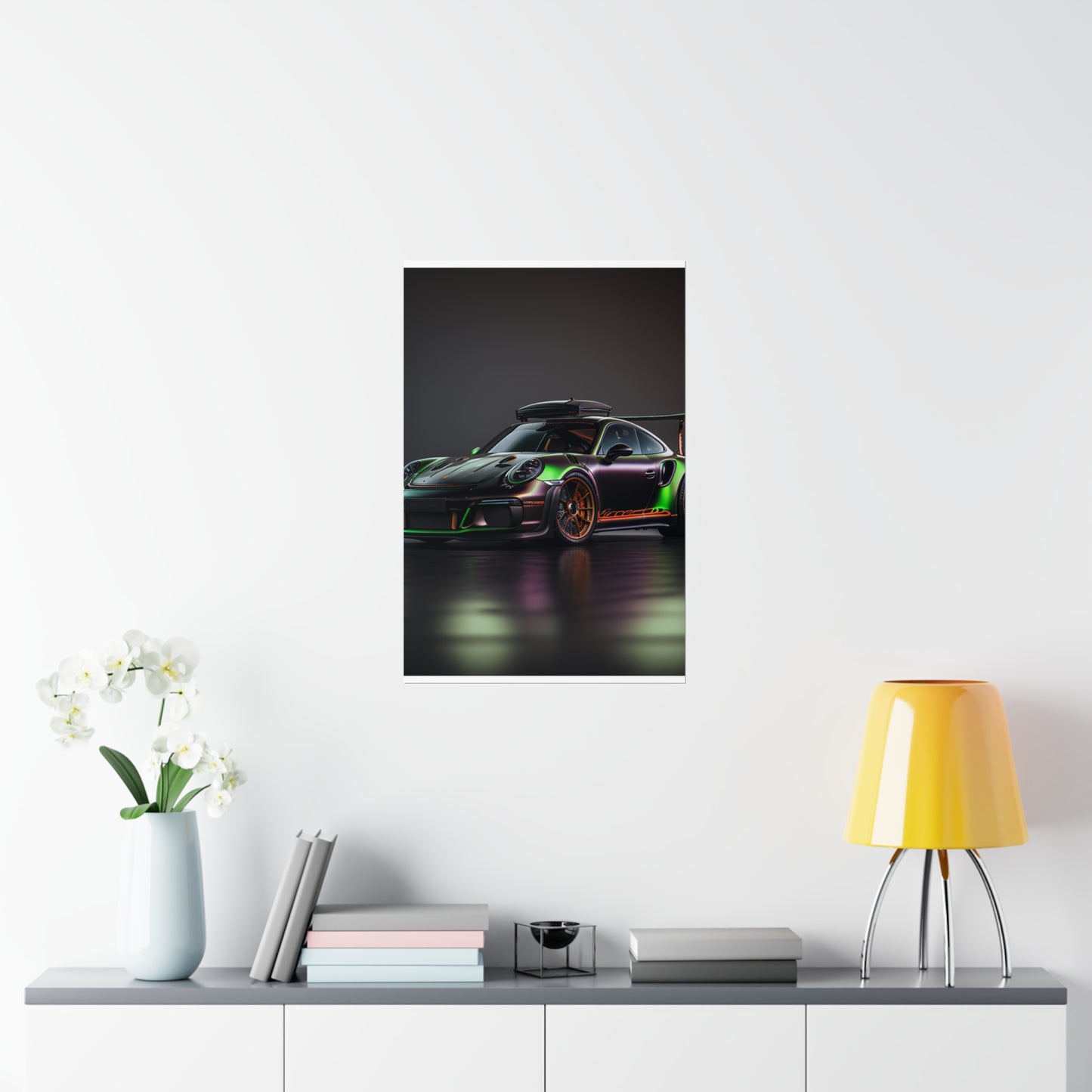 Premium Matte Vertical Posters Porsche Color 2