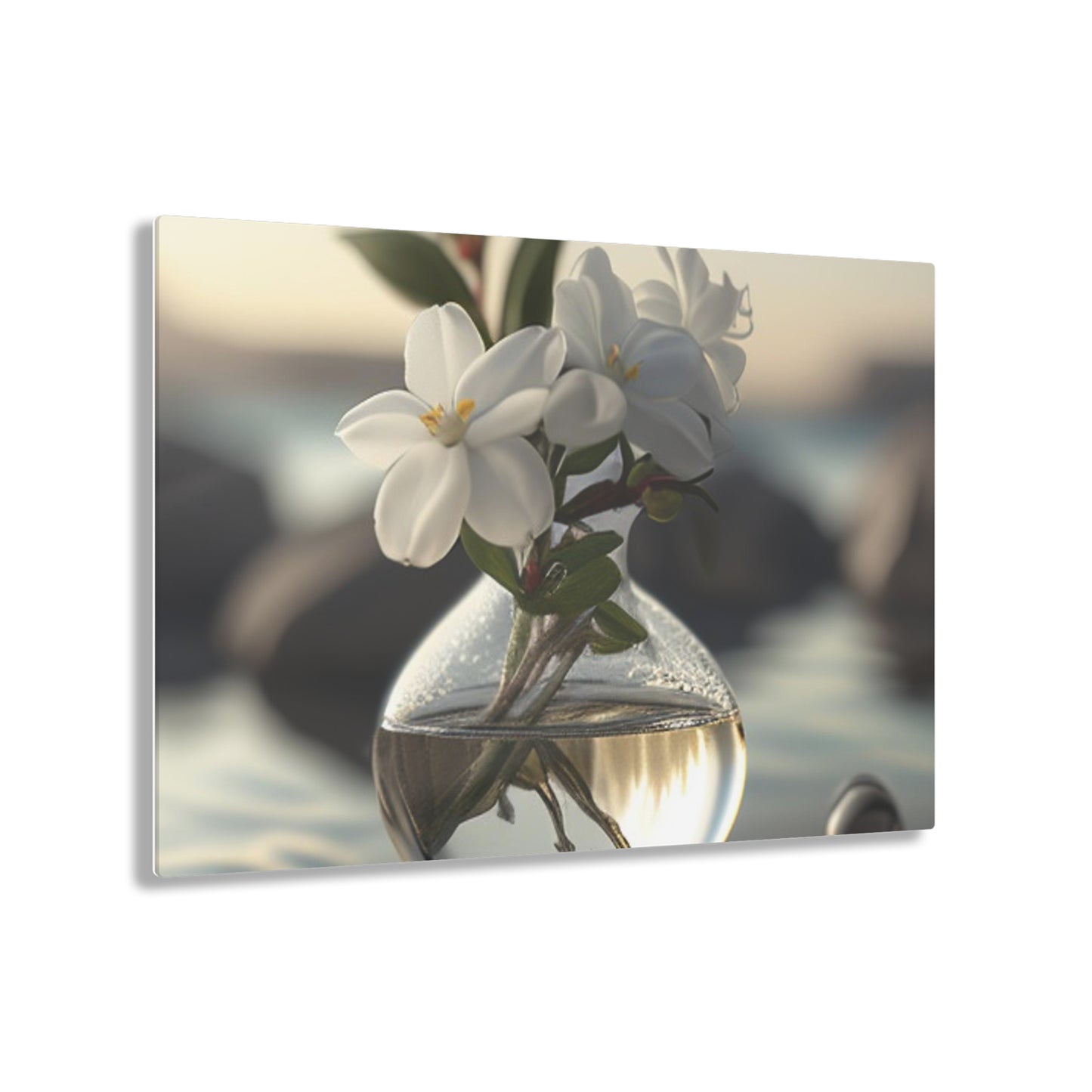 Acrylic Prints Jasmine glass vase 1