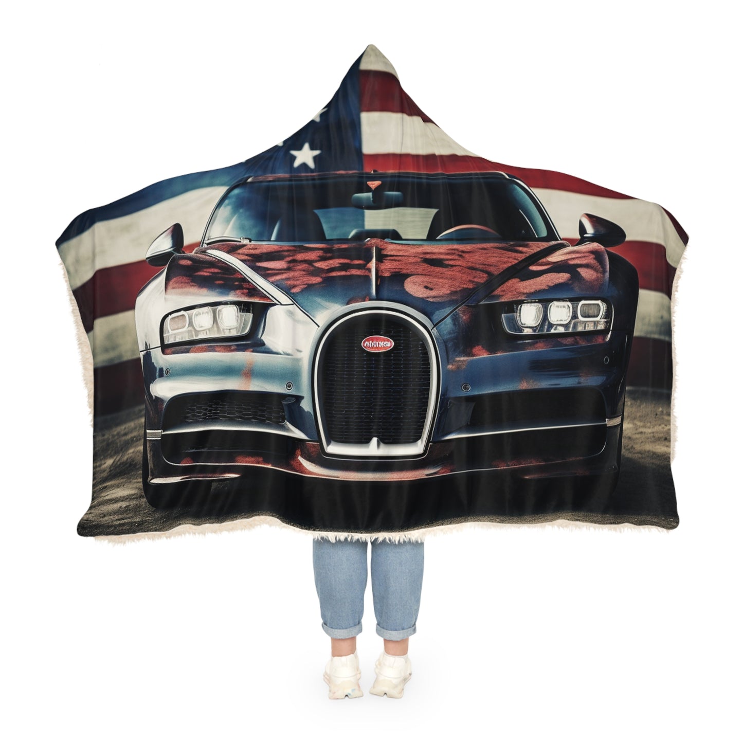 Snuggle Hooded Blanket Bugatti Flag 3