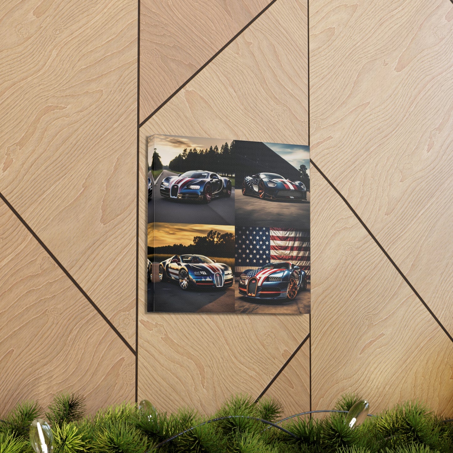 Canvas Gallery Wraps Bugatti Flag American 5