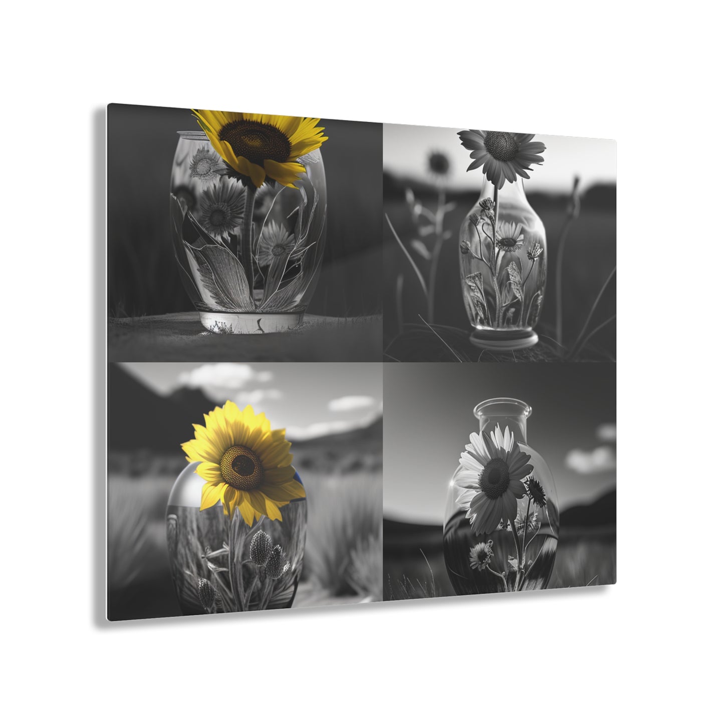 Acrylic Prints Yellw Sunflower in a vase 5