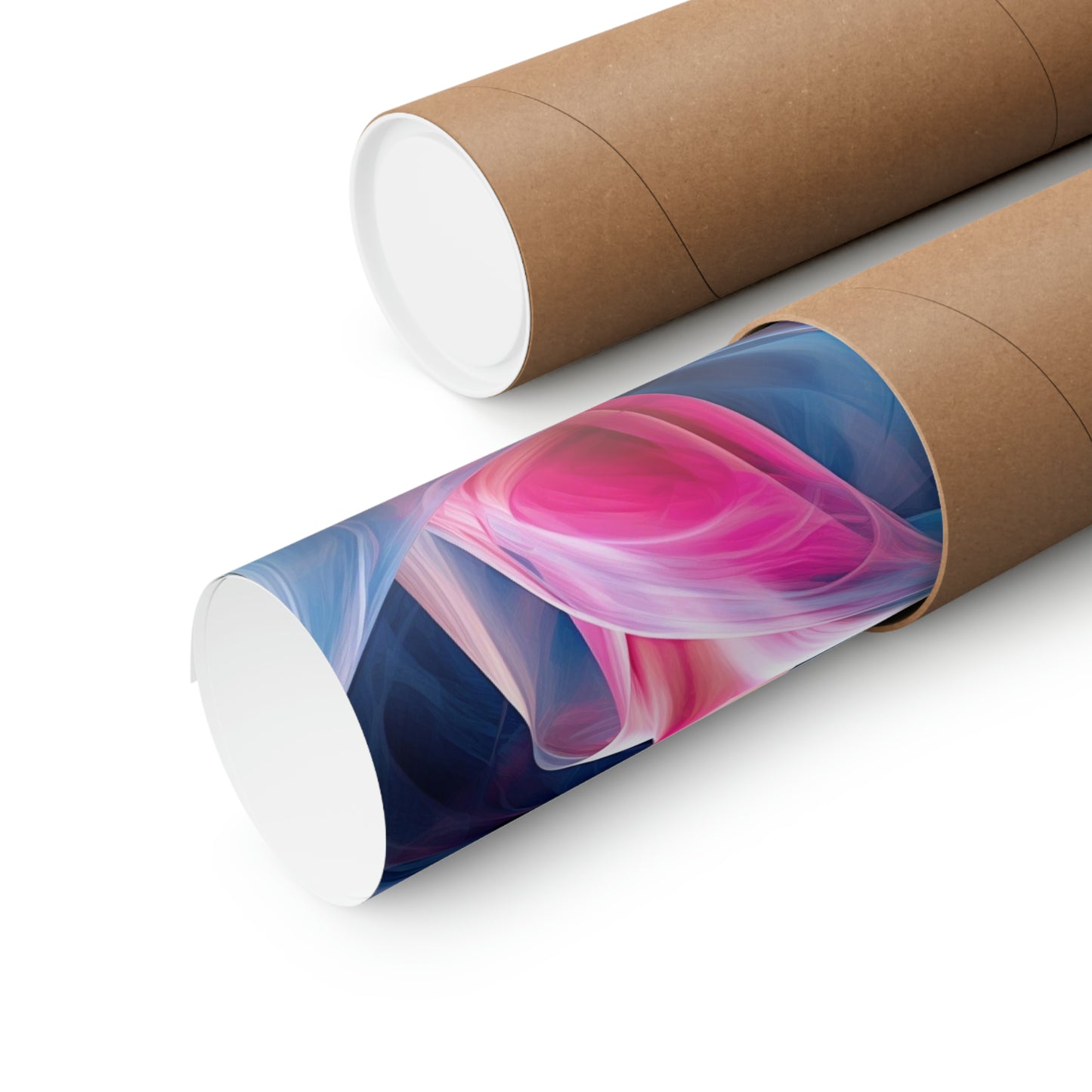 Premium Matte Vertical Posters Pink & Blue Tulip Rose 3