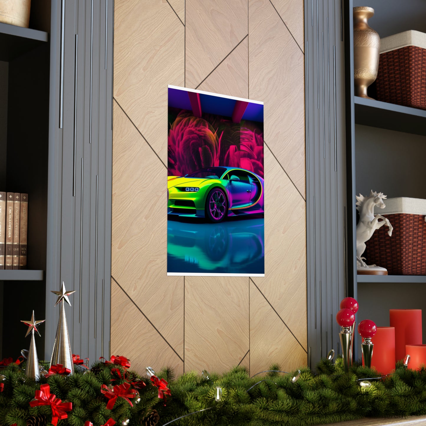 Premium Matte Vertical Posters Florescent Bugatti Flair 1