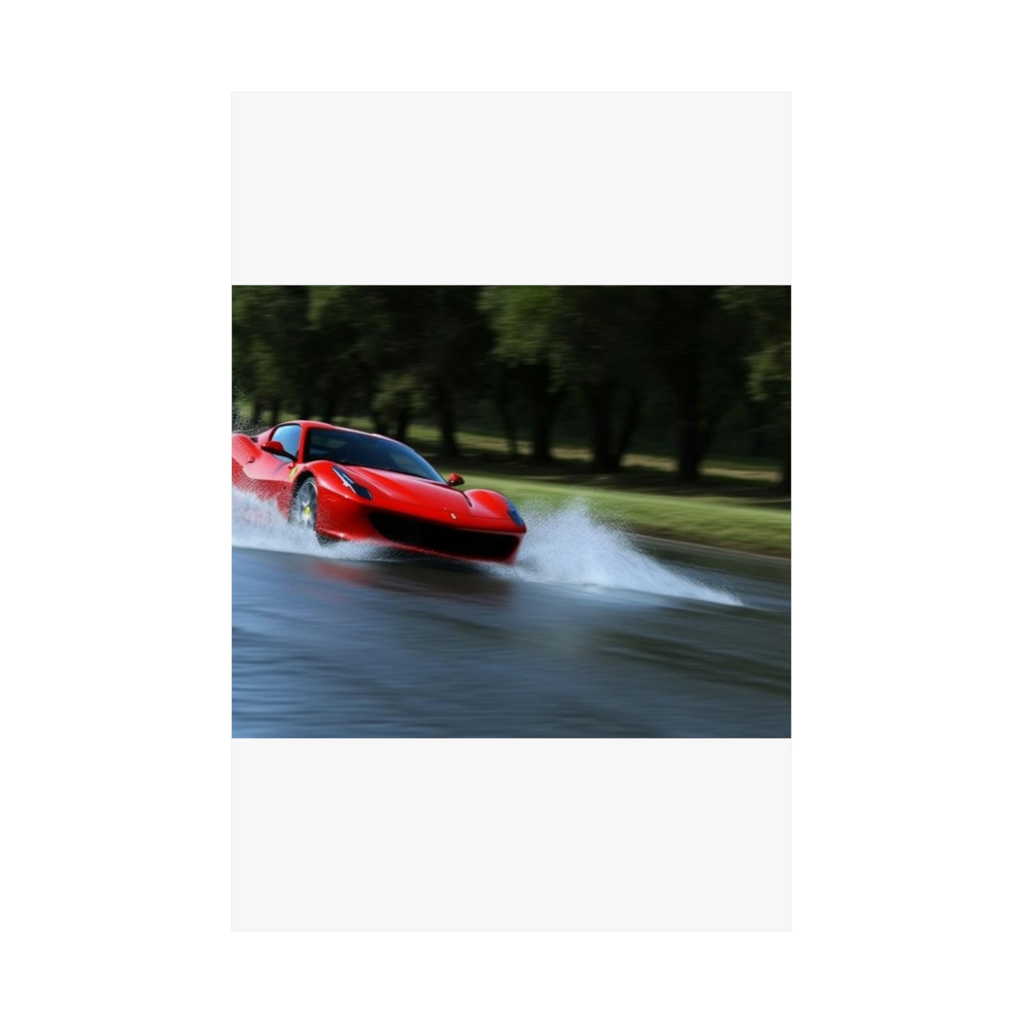 Premium Matte Vertical Posters Water Ferrari Splash 3