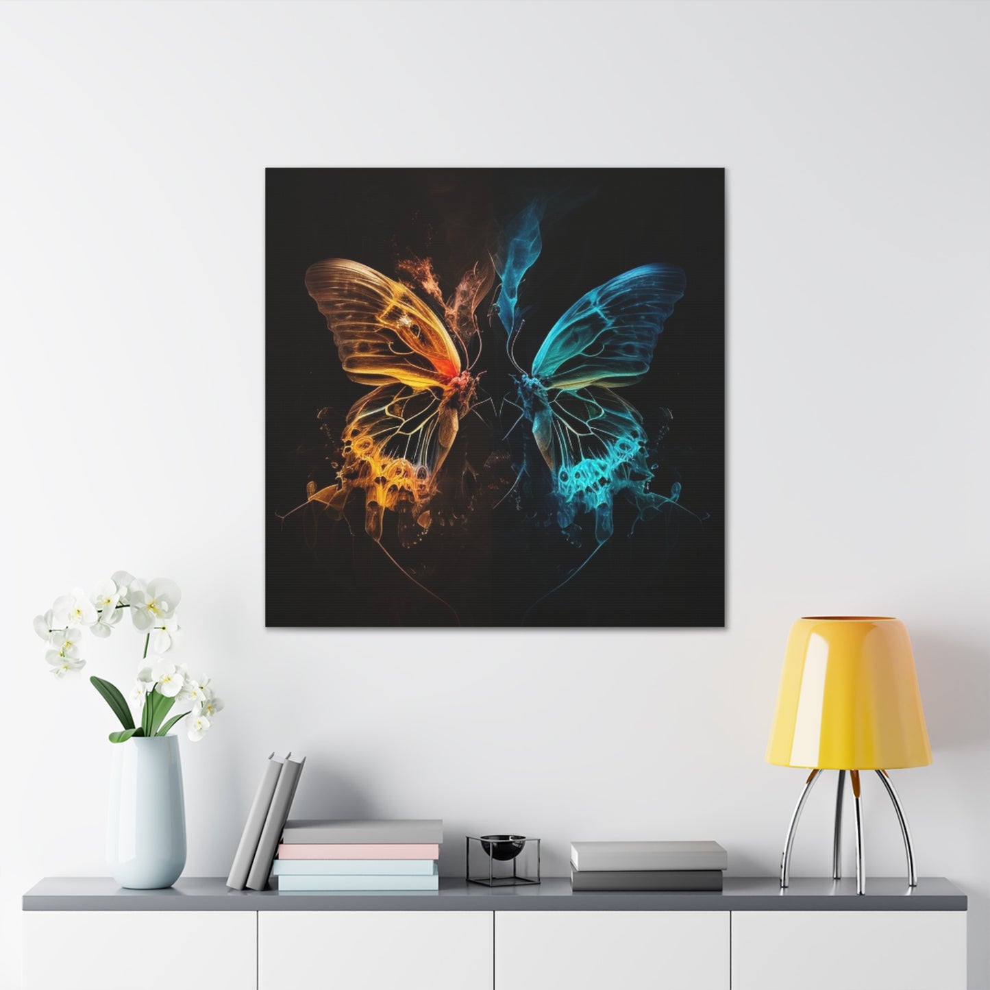 Canvas Gallery Wraps Kiss Neon Butterfly 3