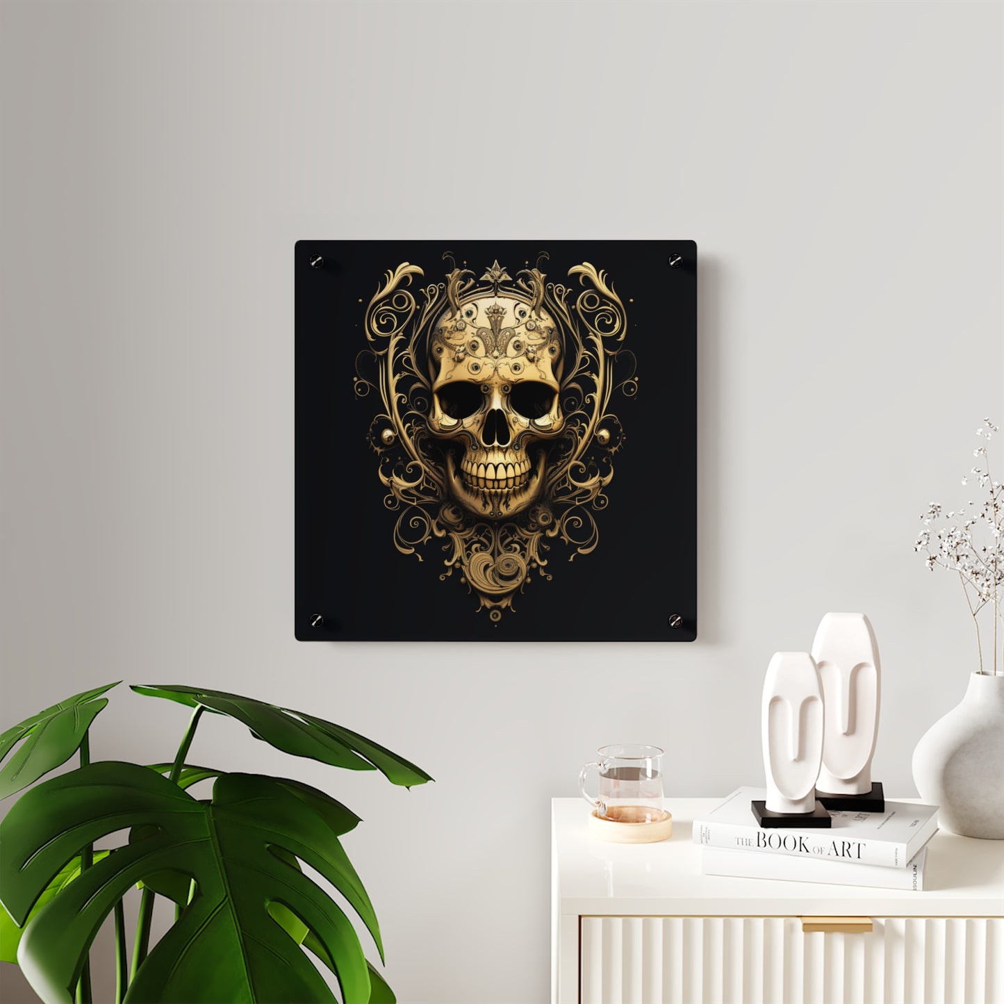 Acrylic Wall Art Panels Skull Treble Clef 3