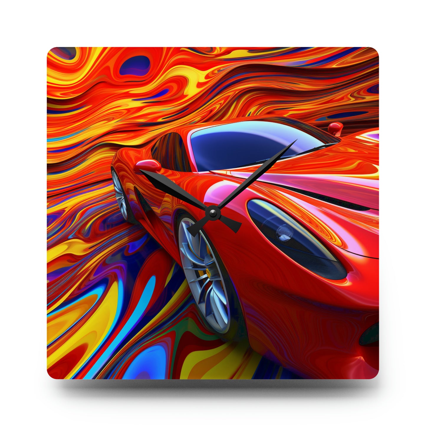 Acrylic Wall Clock Ferrari Water Fusion 4