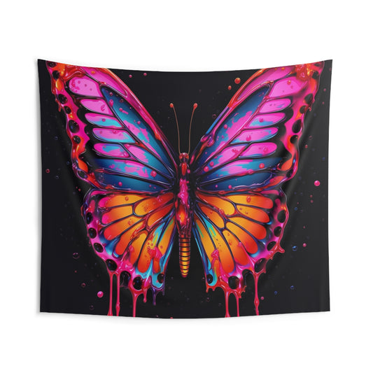 Indoor Wall Tapestries Pink Butterfly Flair 1