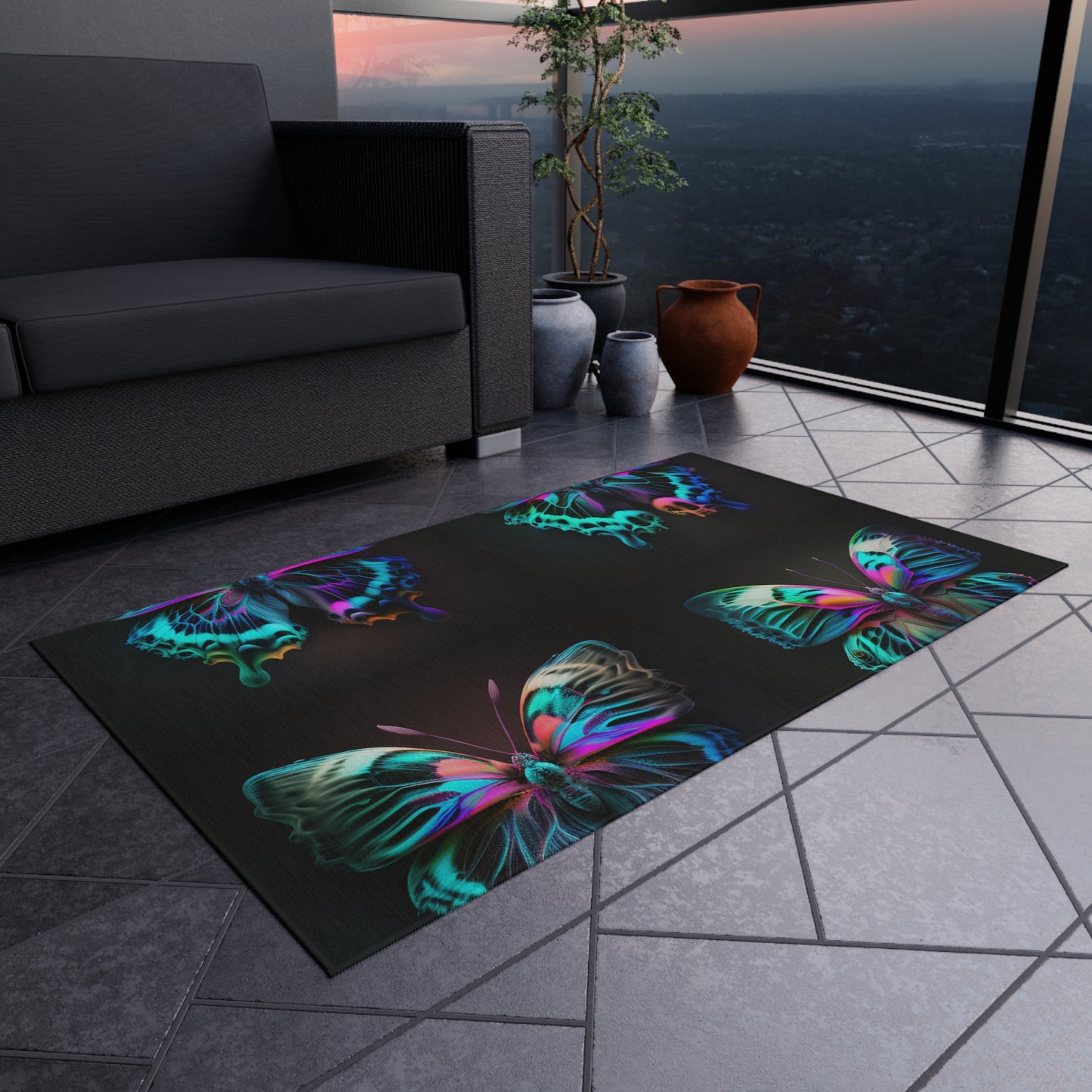 Outdoor Rug  Neon Butterfly Fusion 5