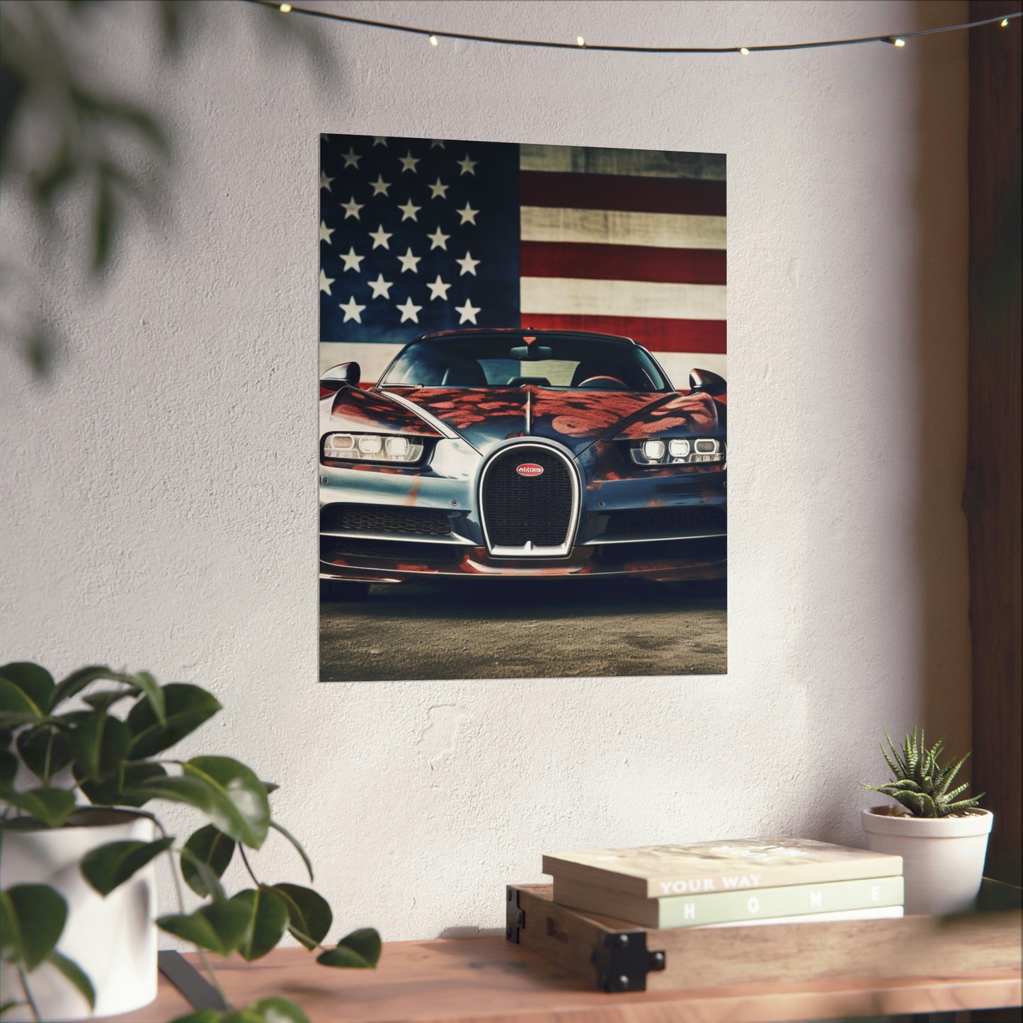 Premium Matte Vertical Posters Bugatti Flag 3