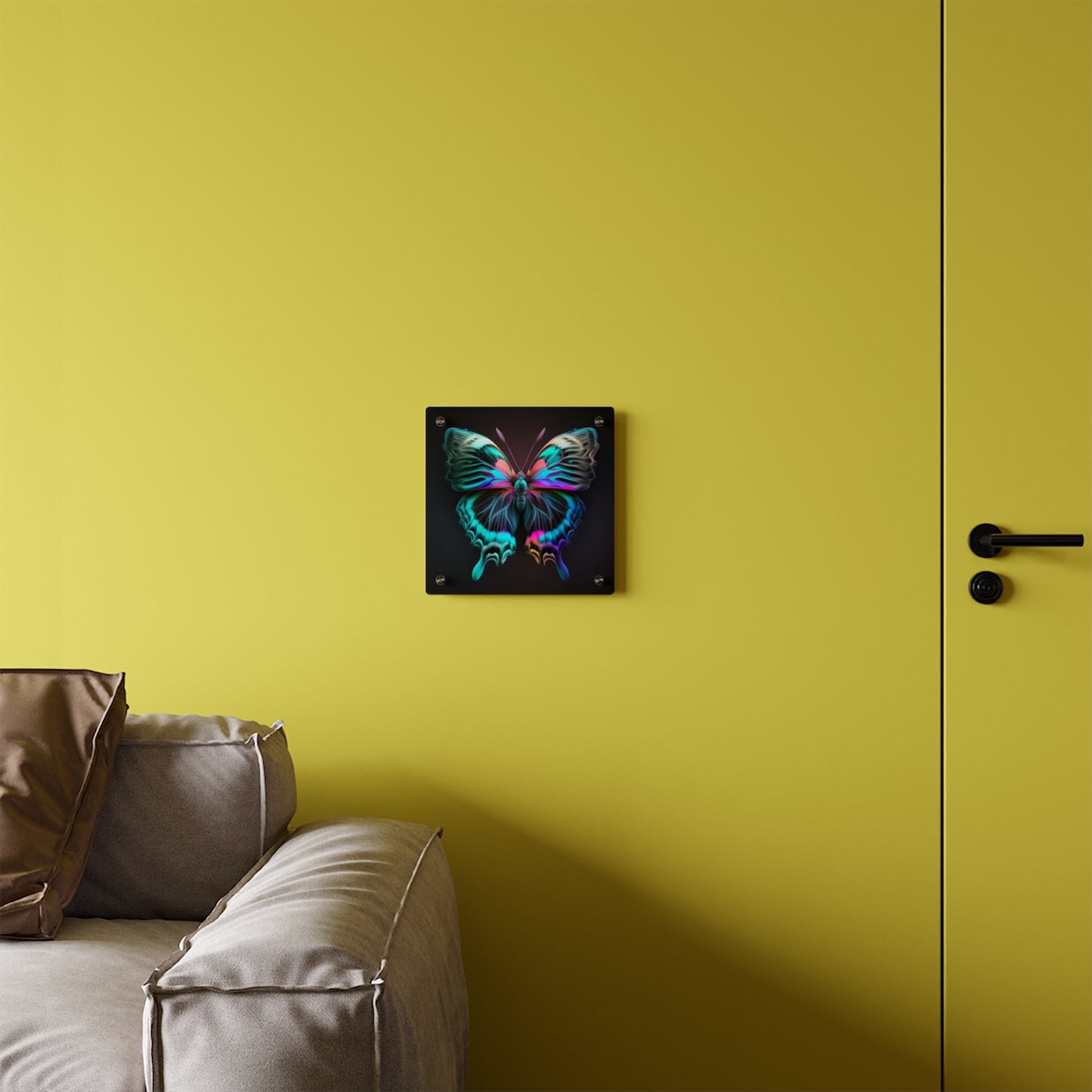 Acrylic Wall Art Panels Neon Butterfly Fusion 3