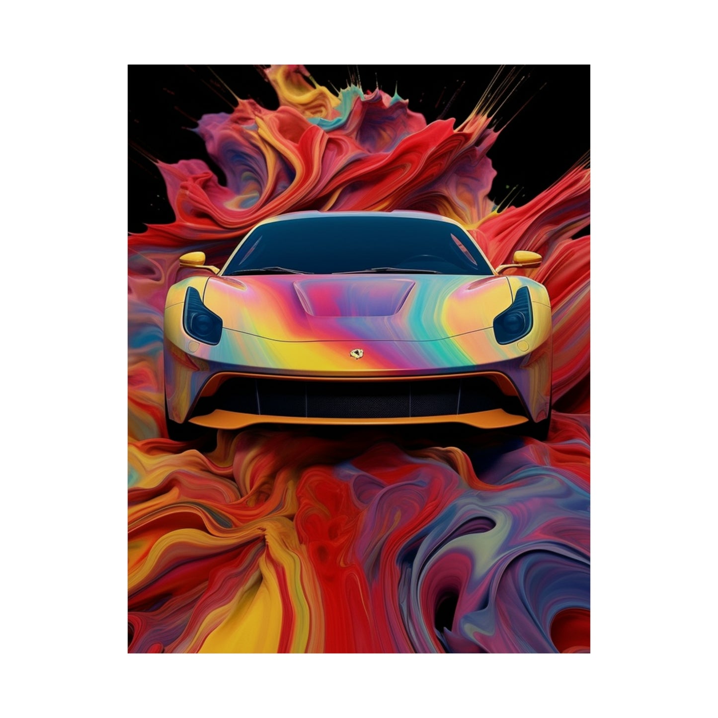 Premium Matte Vertical Posters Ferrari Water Fusion 1