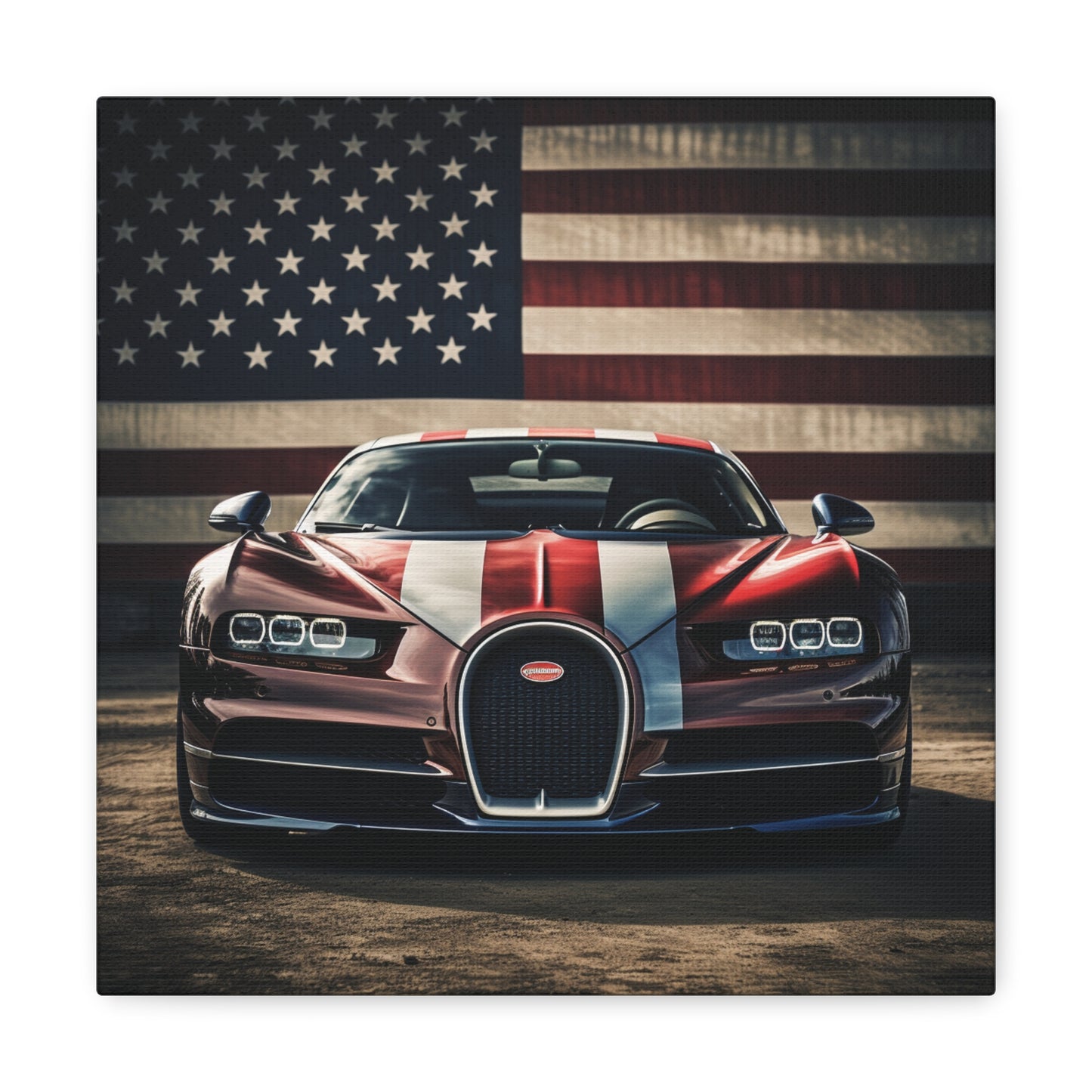 Canvas Gallery Wraps Bugatti Flag 1