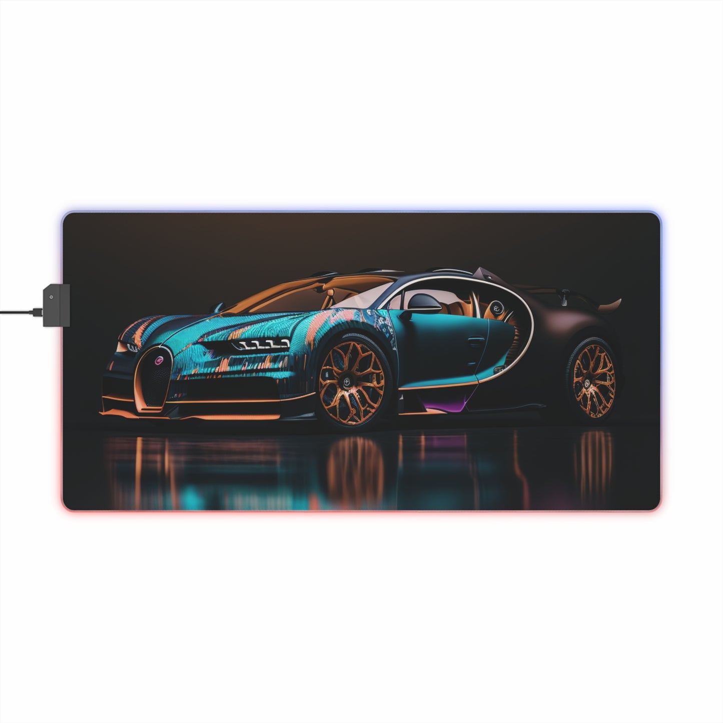 LED Gaming Mouse Pad Bugatti Blue 2