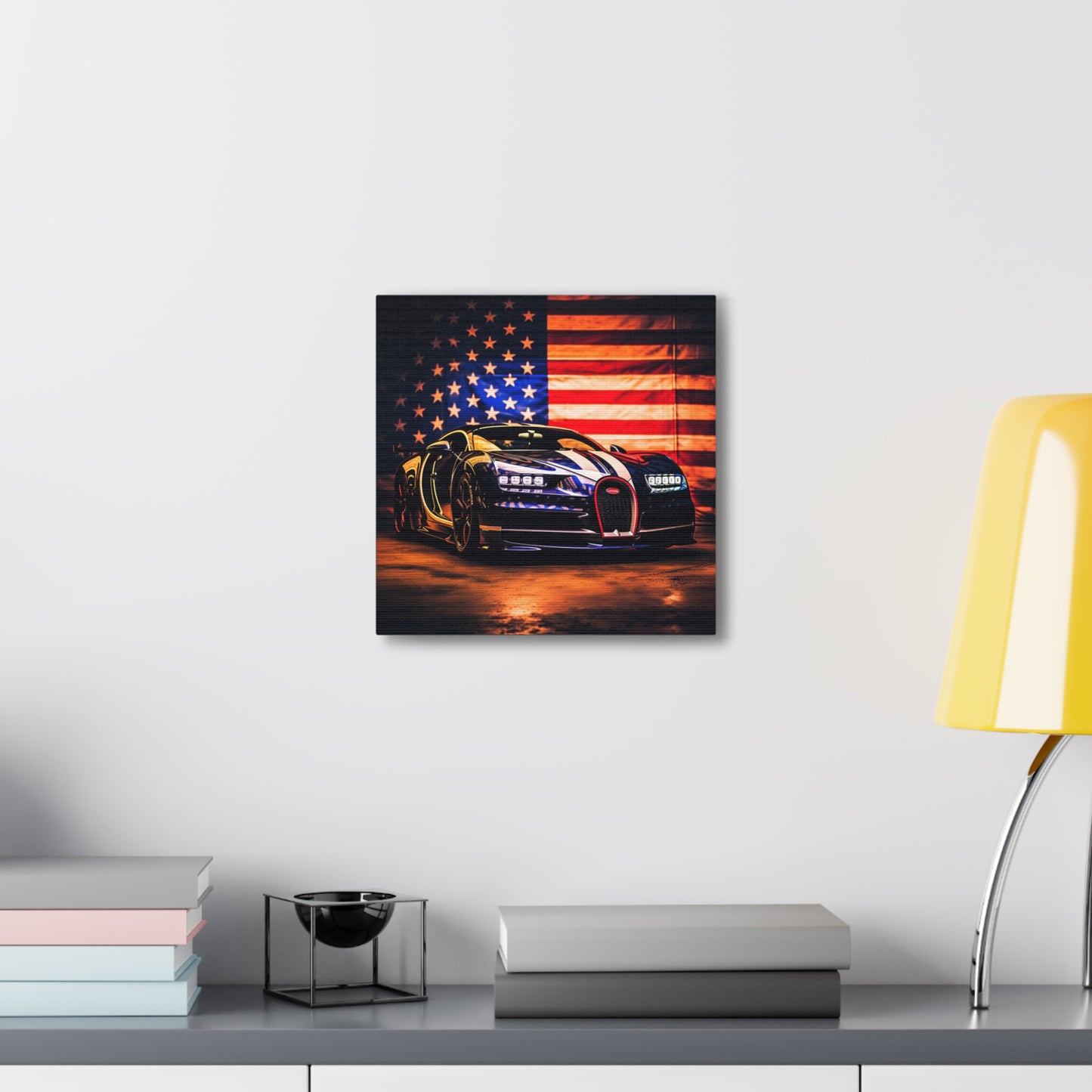 Canvas Gallery Wraps Macro Bugatti American Flag 4